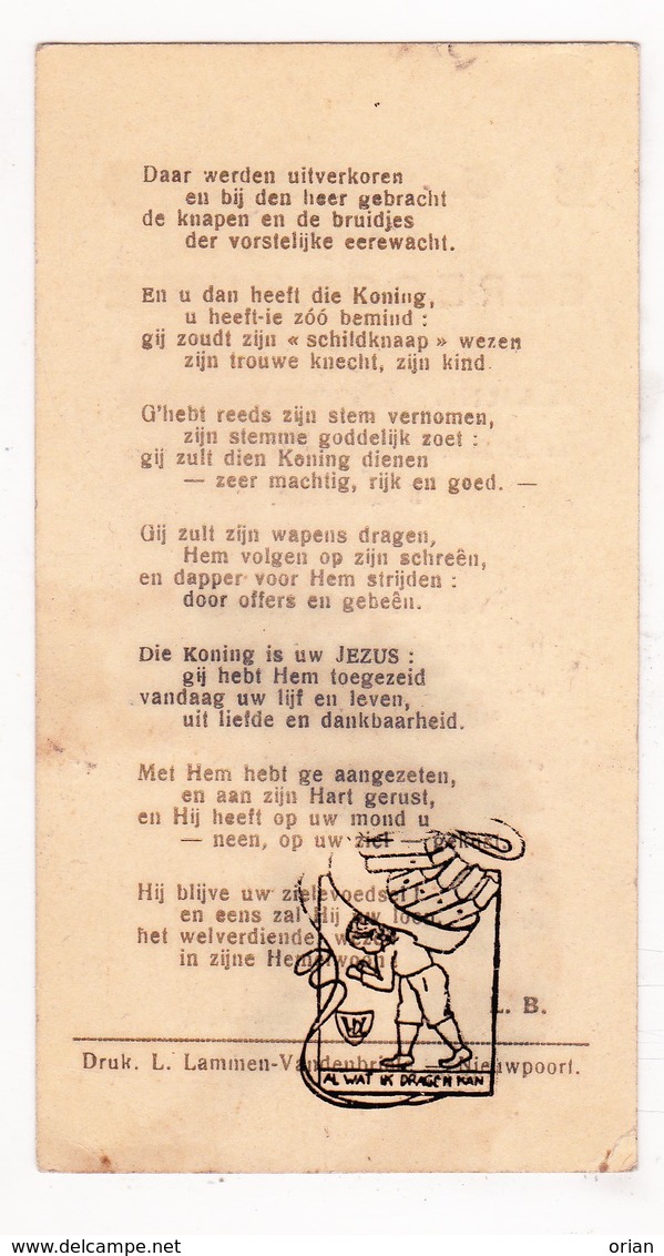 Plechtige Communie - Karel Bittremieux - Nieuwpoort 1926 - Communion