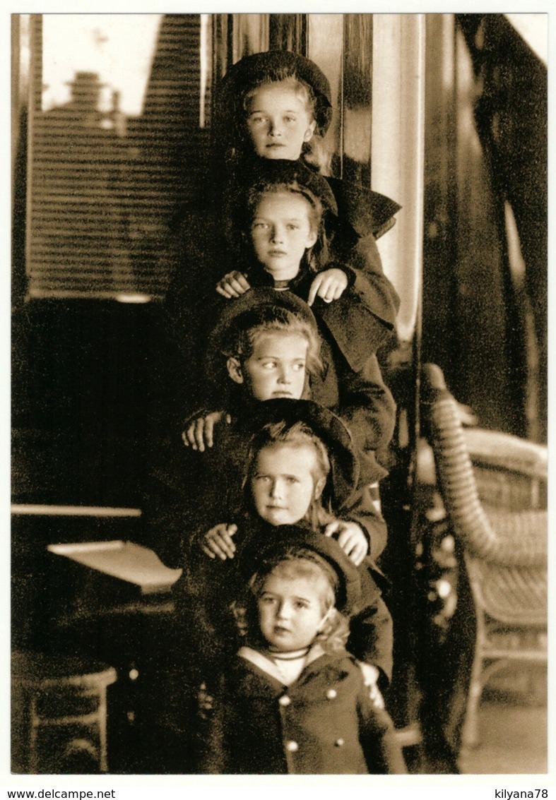 Children Of Emperor Nicholas II Grand Duchesses Russian Romanov Royalty Postcard - Royal Families