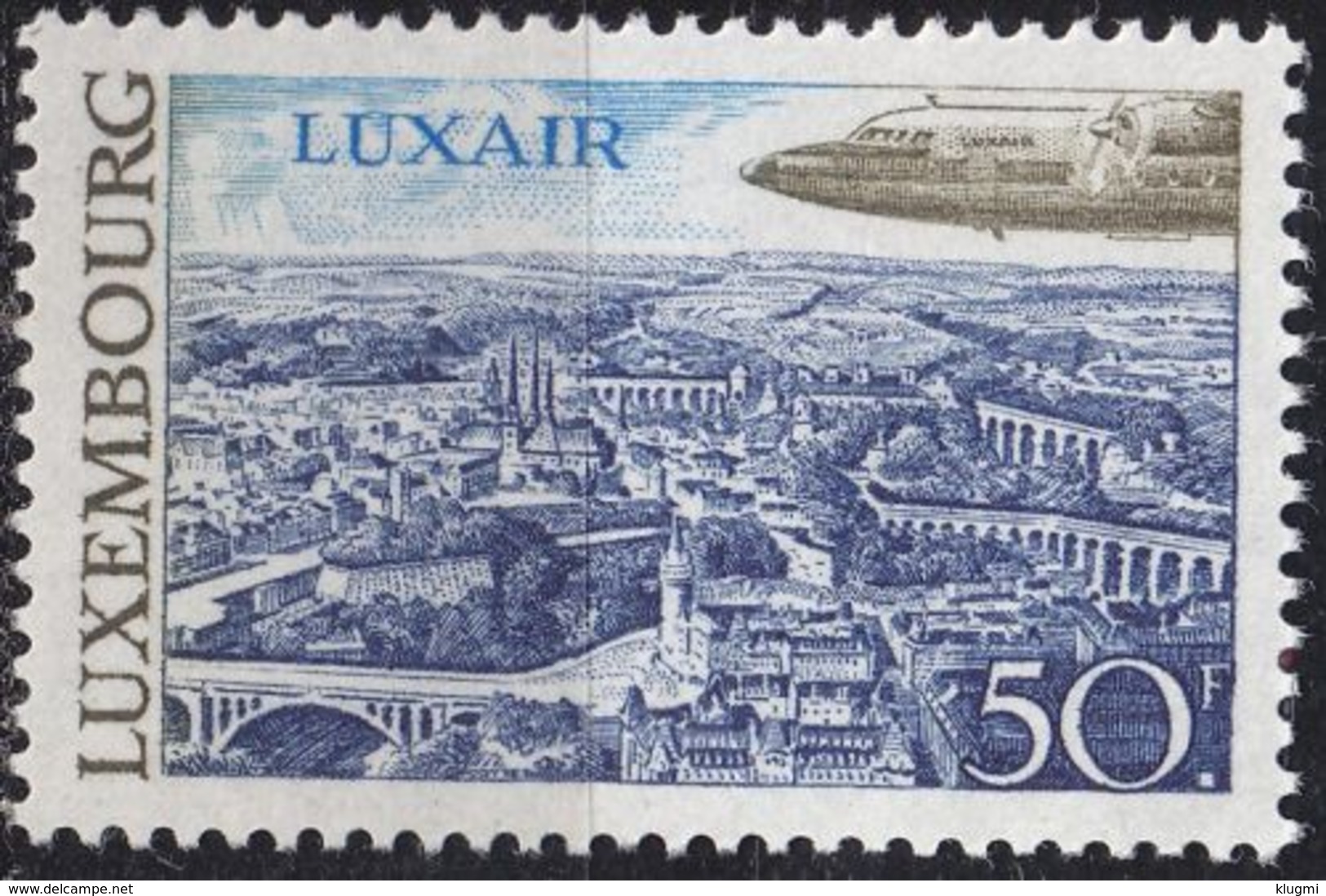 LUXEMBURG LUXEMBOURG [1968] MiNr 0777 ( **/mnh ) Flugzeug - Ungebraucht