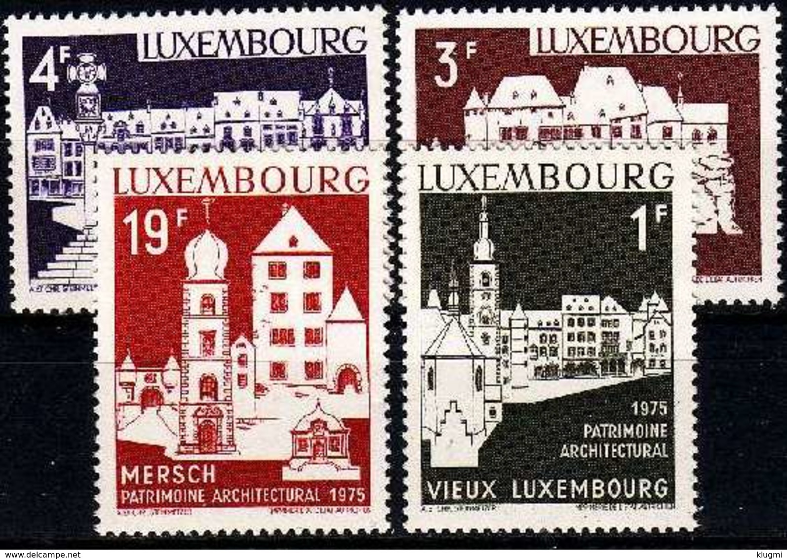 LUXEMBURG LUXEMBOURG [1975] MiNr 0900-03 ( **/mnh ) Bauwerke - Neufs