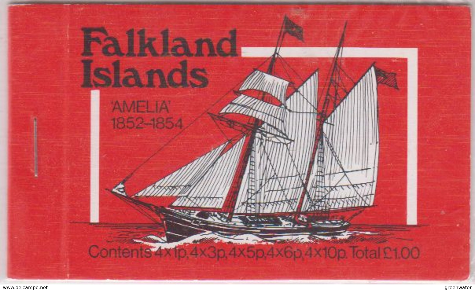 Falkland Islands 1978 Ship "Amelia" Booklet ** Mnh (44161) - Falklandeilanden
