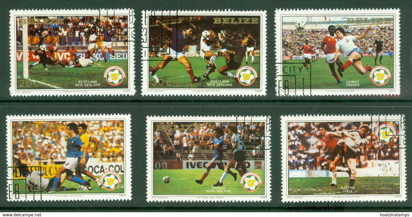 Belize: 1982   World Cup Soccer, Spain (Issue 2)   Used - Belize (1973-...)