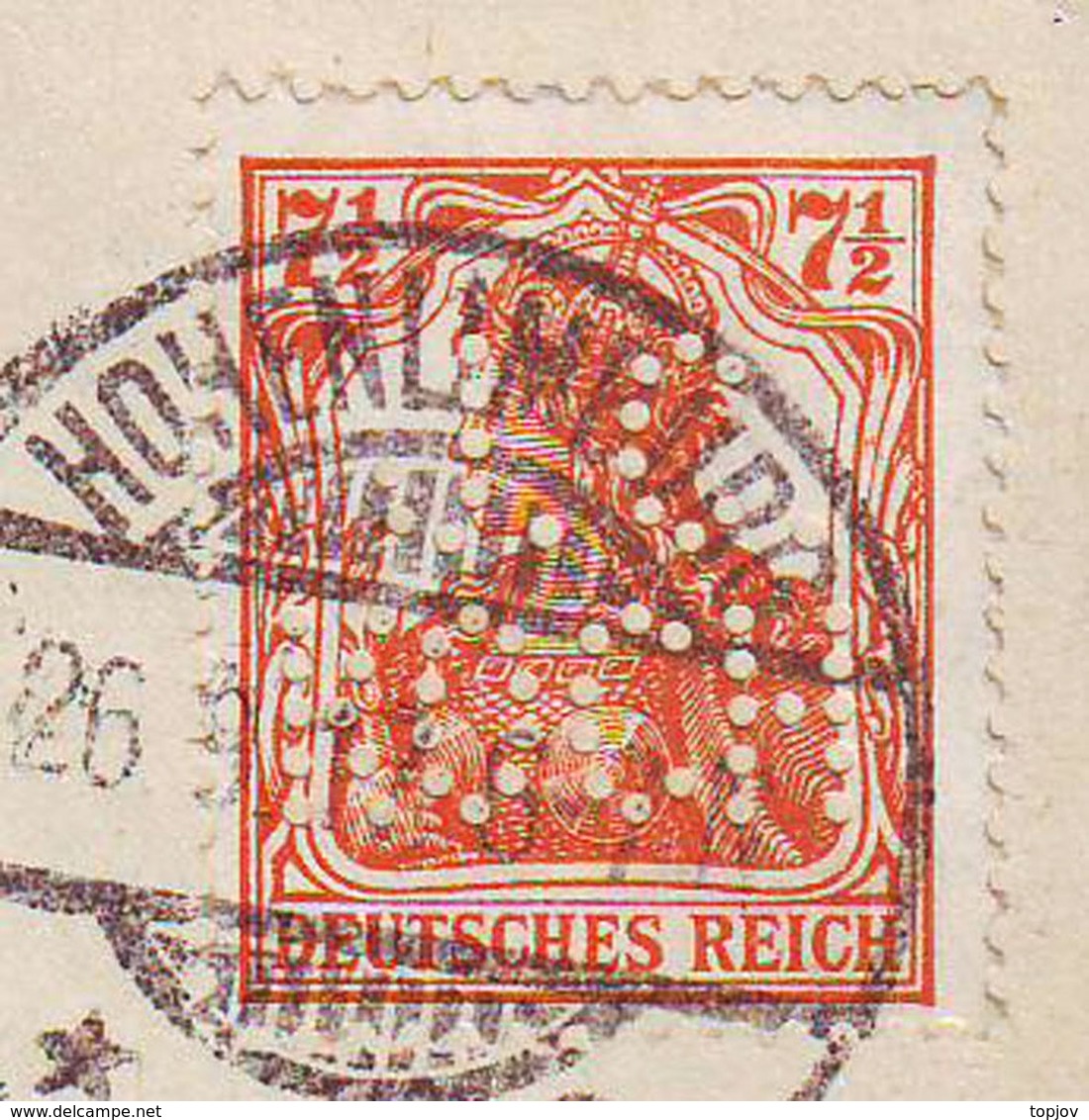 GERMANY  REICH - Perfins  J.C.KOCH  Fabrikant Hohenlimburg To Zenica Bosnia - 26. Sept. 1917. - Perforés
