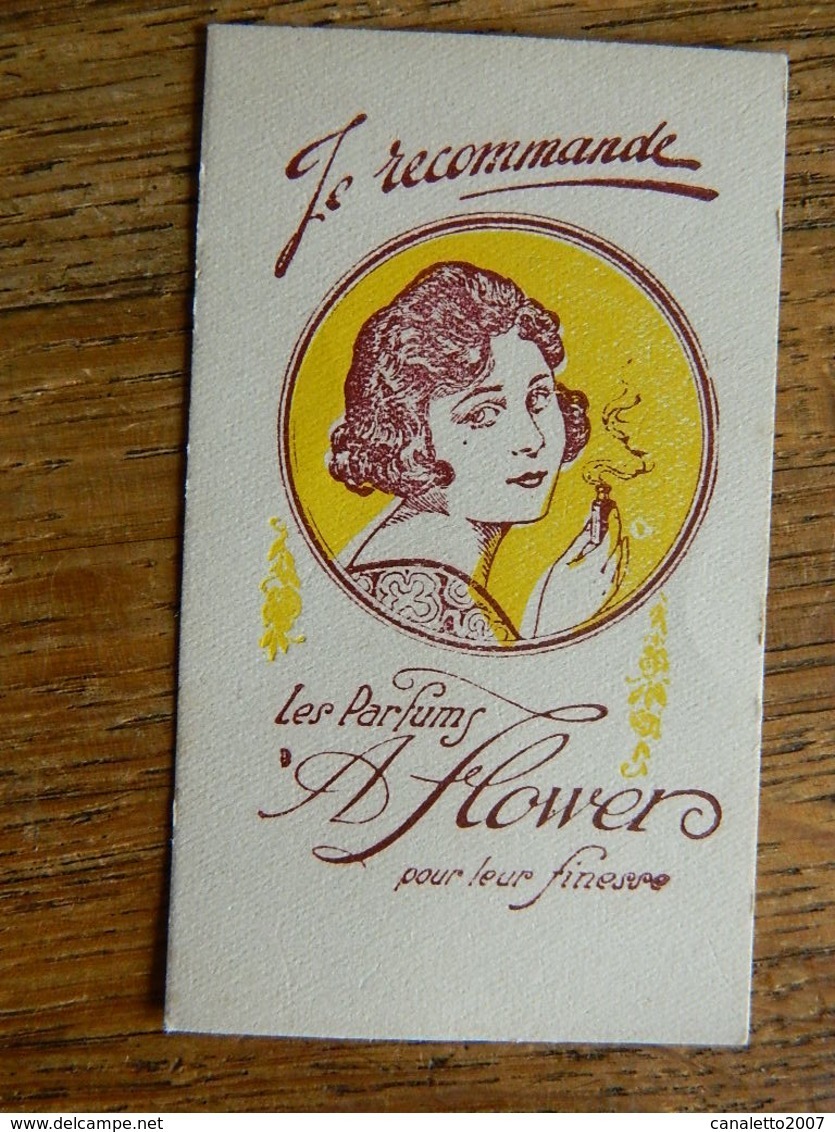 :CARTE PARFUMEE :JE RECOMMANDE LES¨PARFUMS A FLOWER POUR LEUR FINESSE - Vintage (until 1960)