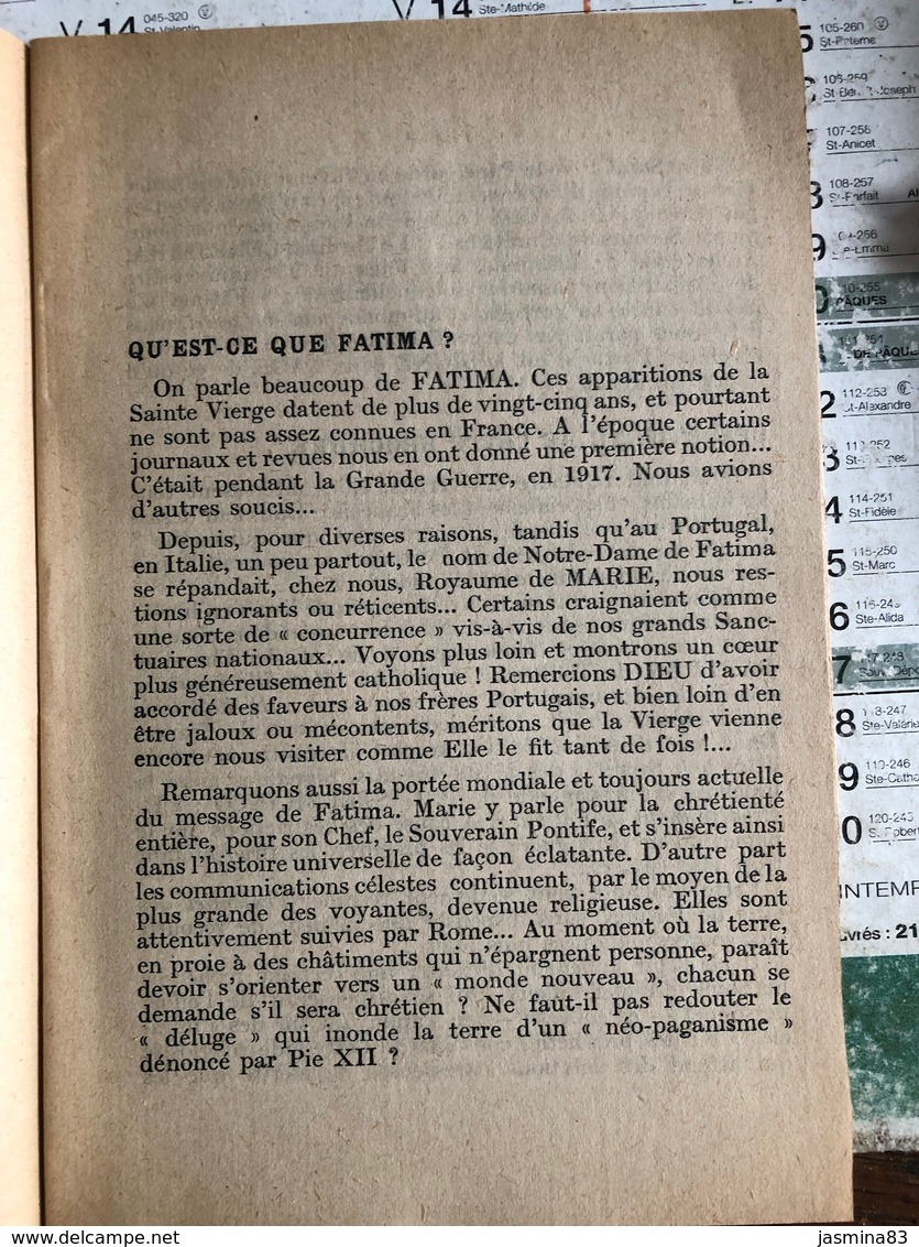 Les Apparitions De Fatima (livret De 32 Pages De 11cm Sur 17 Cm) - Religion & Esotérisme