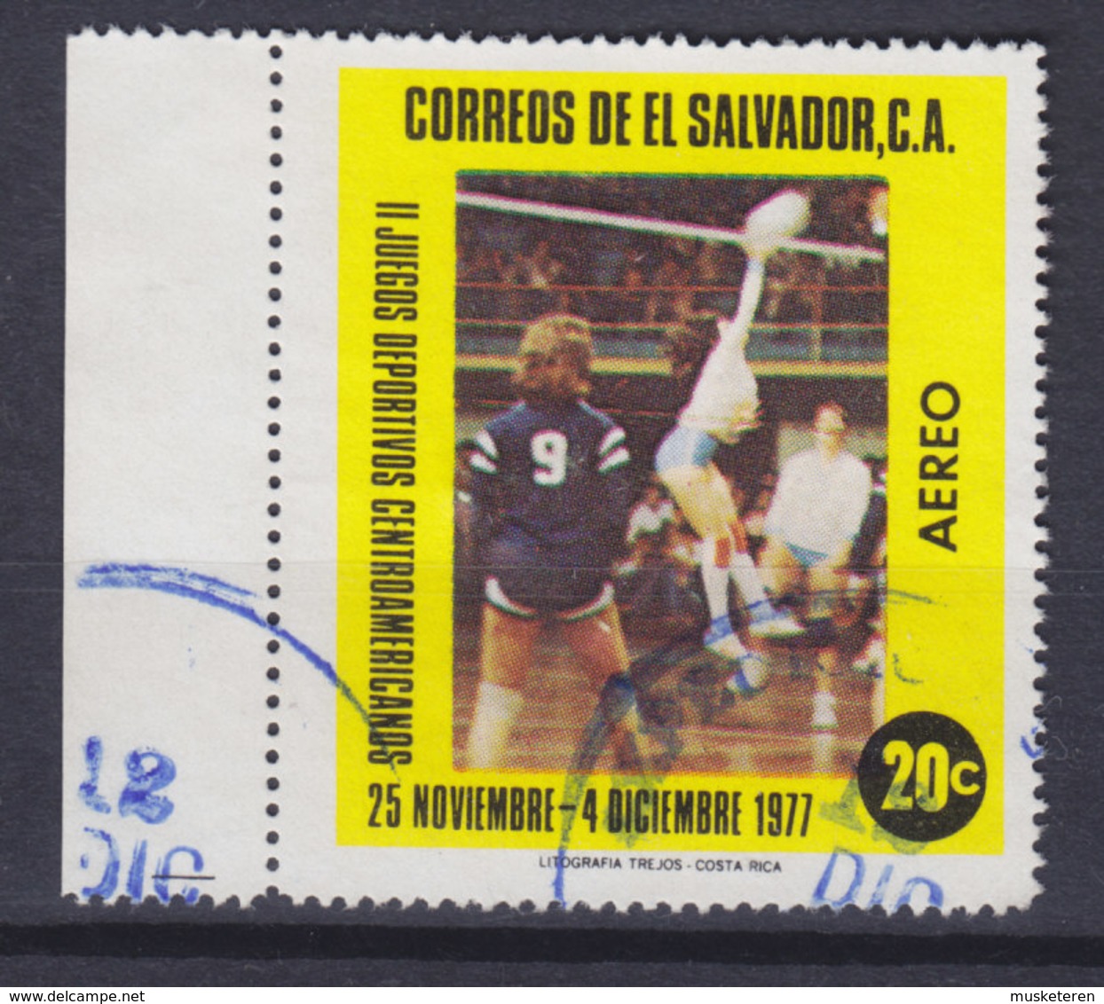 El Salvador 1977 Mi. 1229     20 C Zentralamerikanische Sportspiele, San Salvador Voleyball M. Rand !! - El Salvador