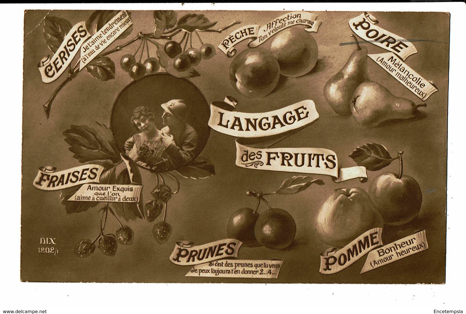 CPA - Carte Postale-FRANCE Le Nouveau Langage Des Fruits  En 1917 VM5568 - Tabacco