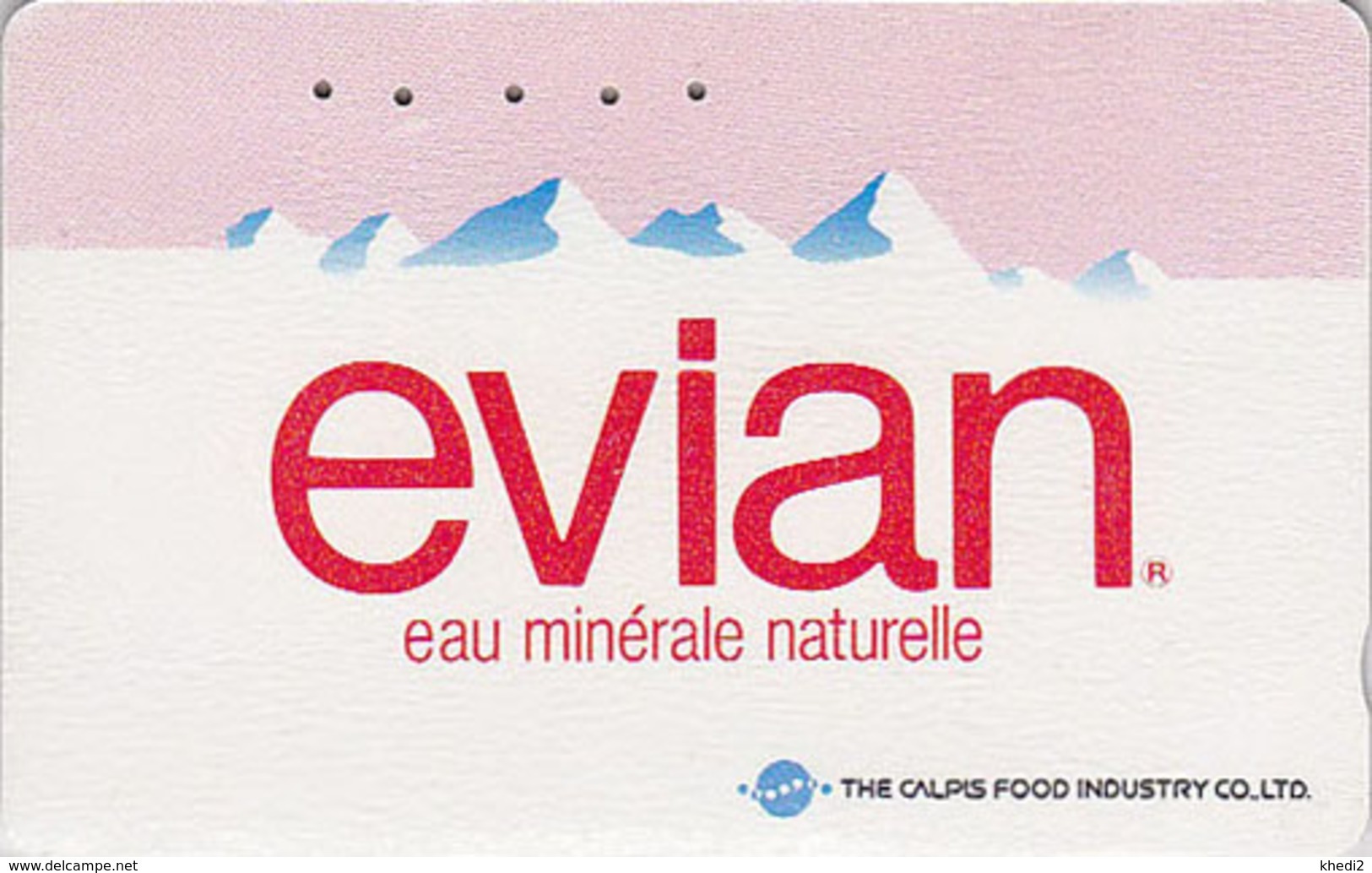 Télécarte Japon / 110-011 - Boisson - EAU MINERALE  EVIAN FRANCE - Water DRINK Adv. Japan Phonecard - WASSER - 57 - Werbung