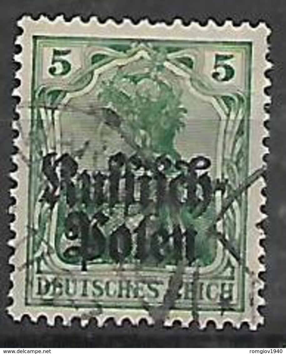 GERMANIA OCCUPAZIONE TEDESCA 1915 DELLA POLONIA  UNIF. 2  USATO VF - Occupazione 1914 – 18