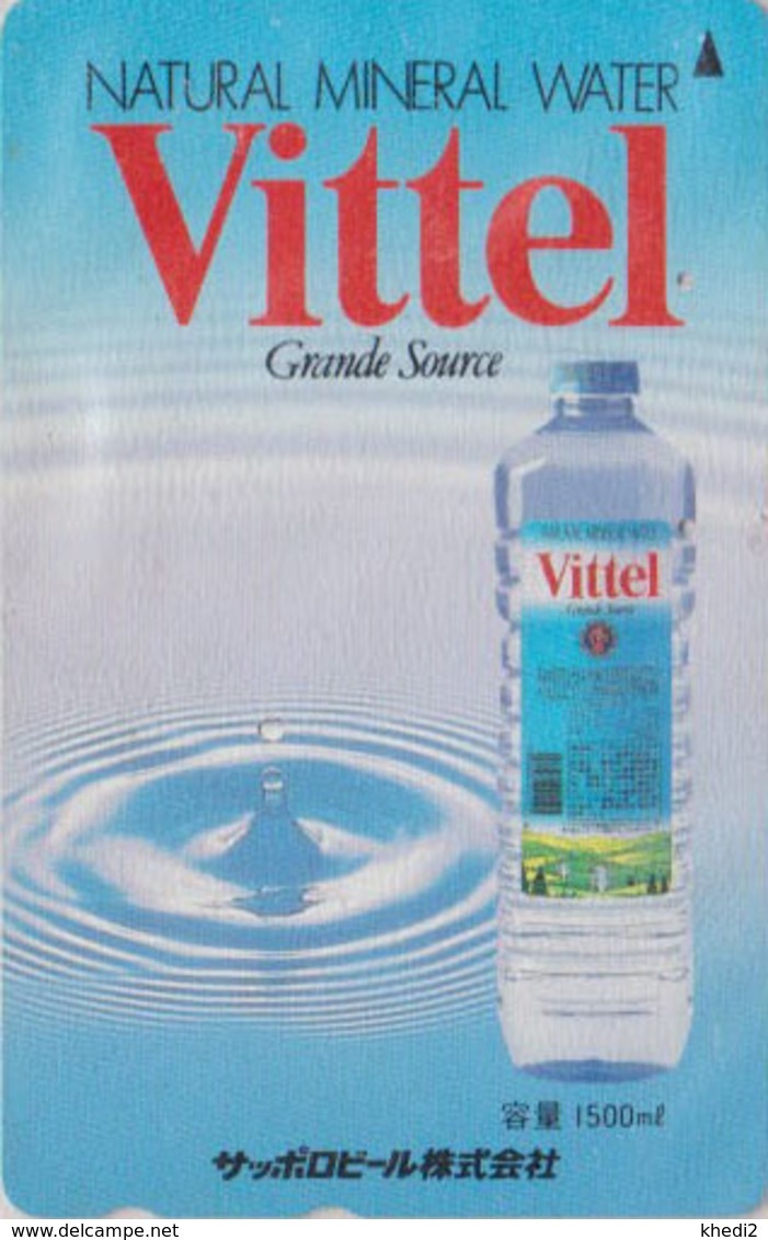 Télécarte Japon / 110-011 - Boisson - EAU MINERALE VITTEL FRANCE - Water DRINK Adv. Japan Phonecard - WASSER -  66 - Publicité