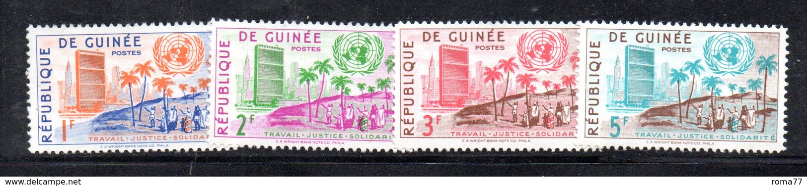 APR708 - GUINEA 1959 , Serie  Yvert N. 23/26  ***  MNH  (2380A)  ONU - Rifugiati