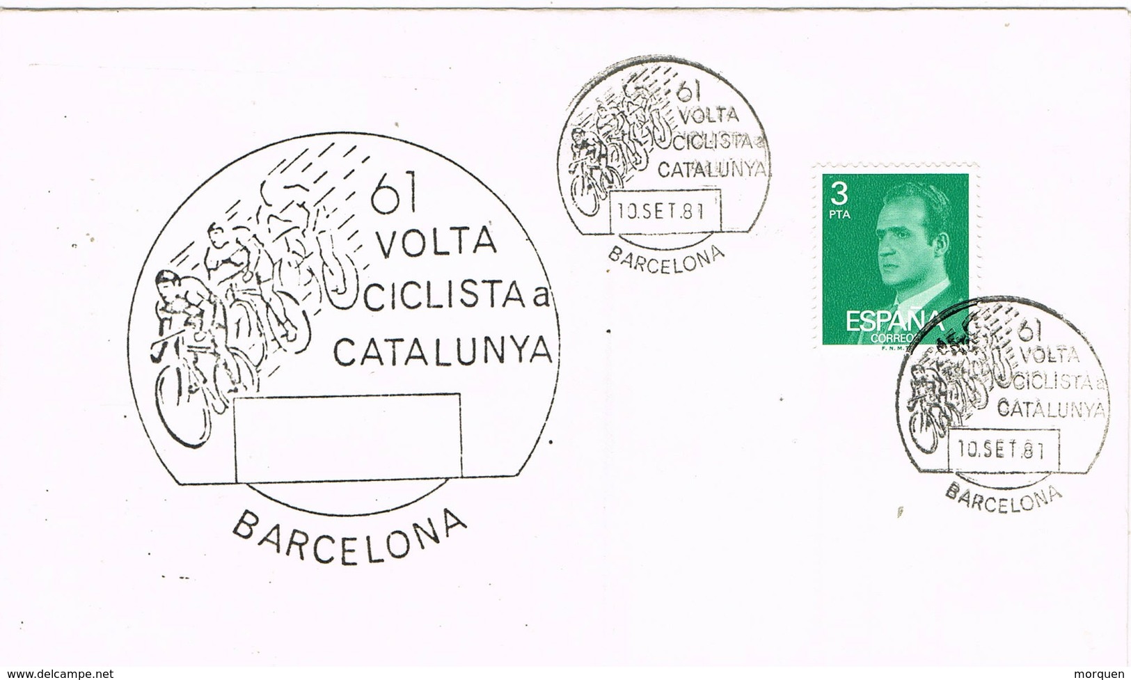 33639. Carta BARCELONA 1981. 61º Volta Ciclista Catalunya. - Cartas & Documentos