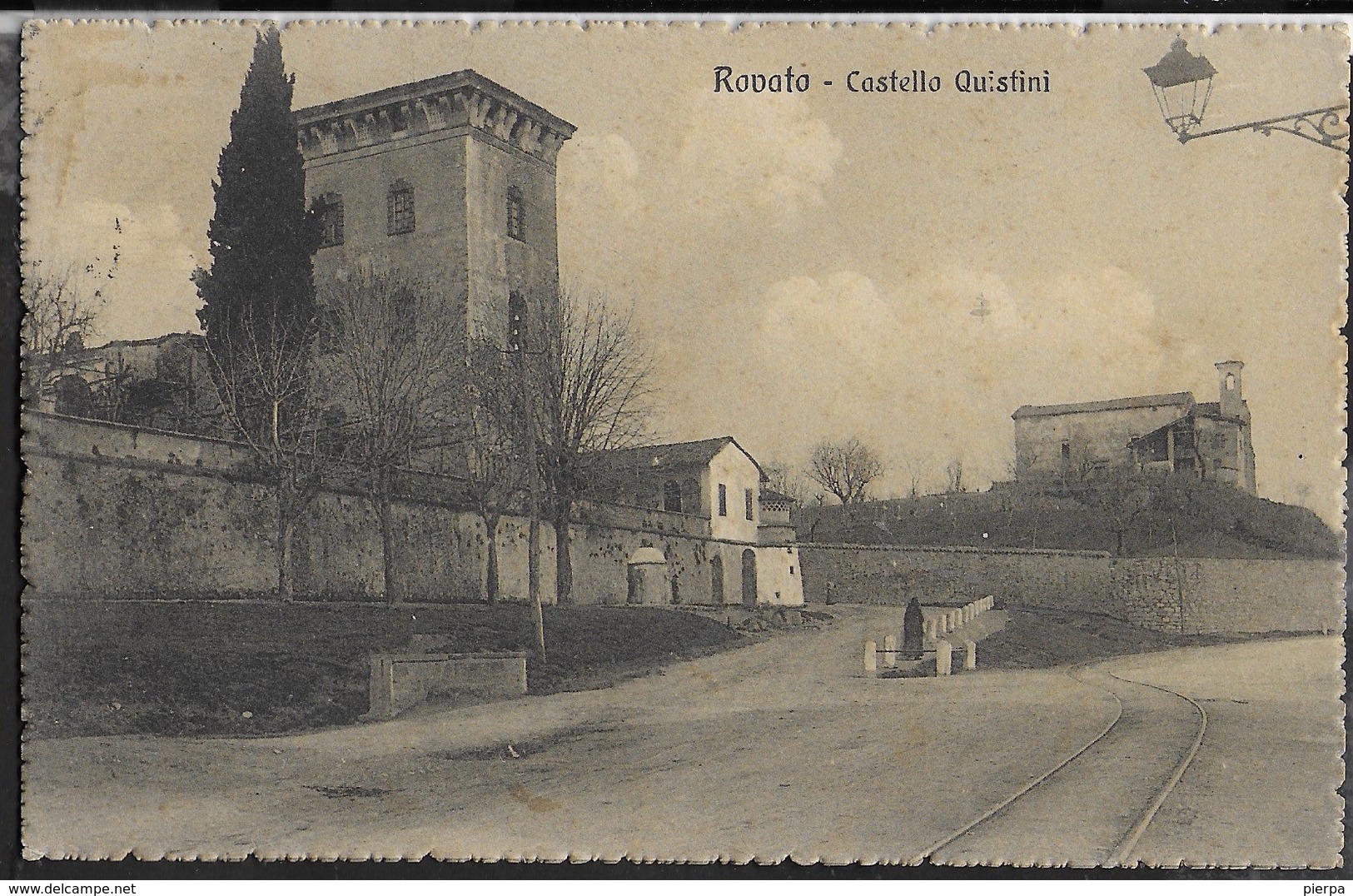 CASTELLO QUISTINI - ROVATO (BS) - FORMATO PICCOLO - EDIZ. BANDINI BRESCIA  - VIAGGIATA DA CREMONA 1932 - Castelli