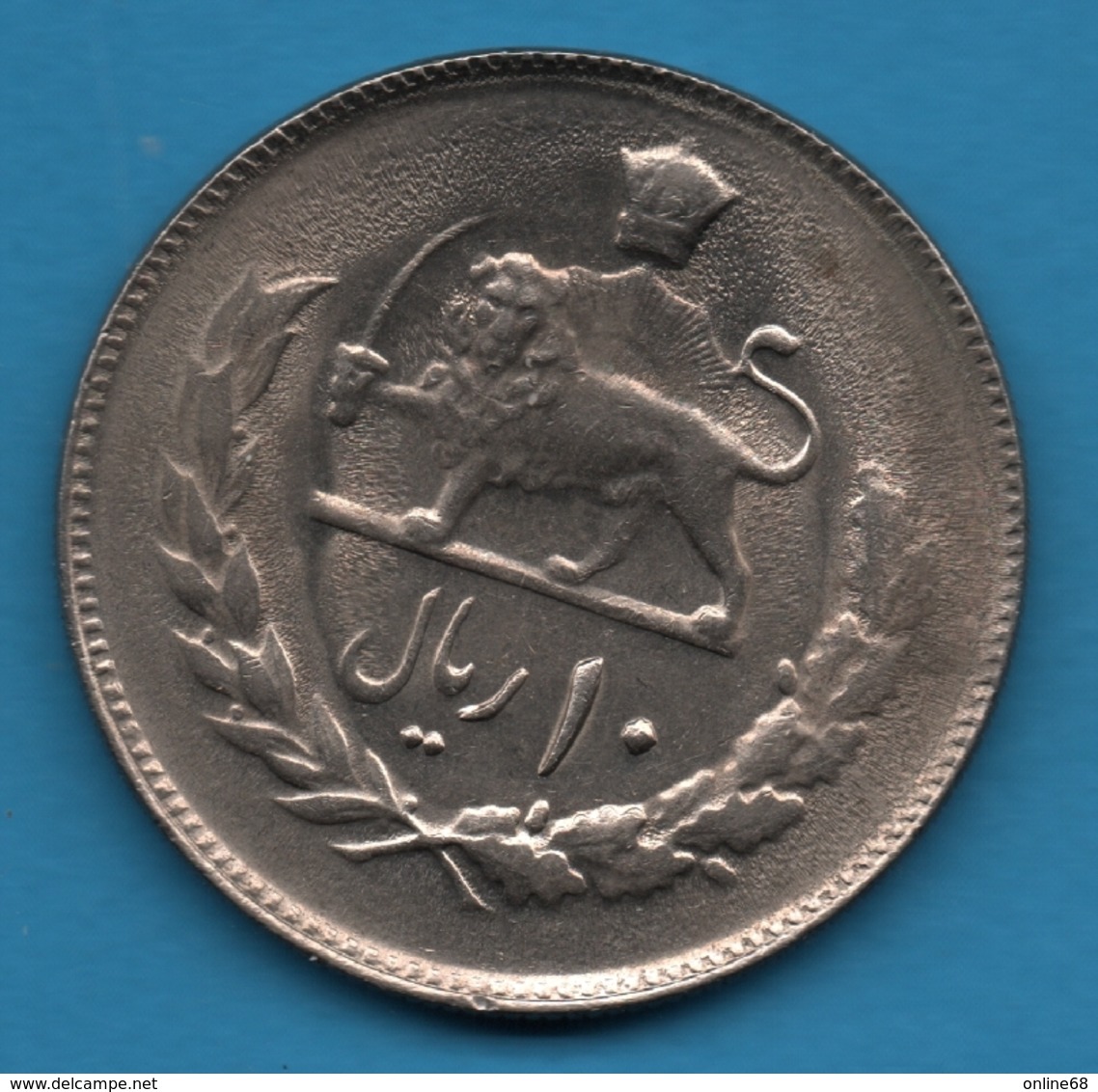 IRAN 10 RIALS 2536 (1977) KM# 1179 Muhammad Reza Pahlavi - Irán