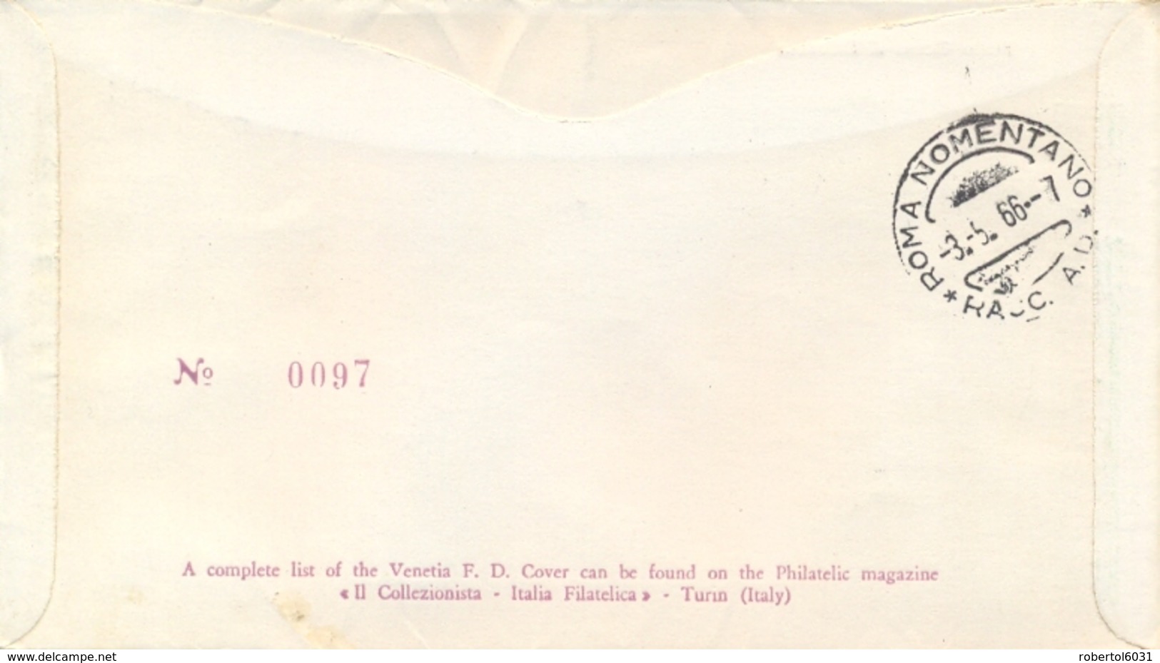 Italia Italy 1966 FDC VENETIA Viaggiata Flora Italiana Pino Garofano Margherita Olivo Pine Carnation Daisy Olive Tree - Altri & Non Classificati