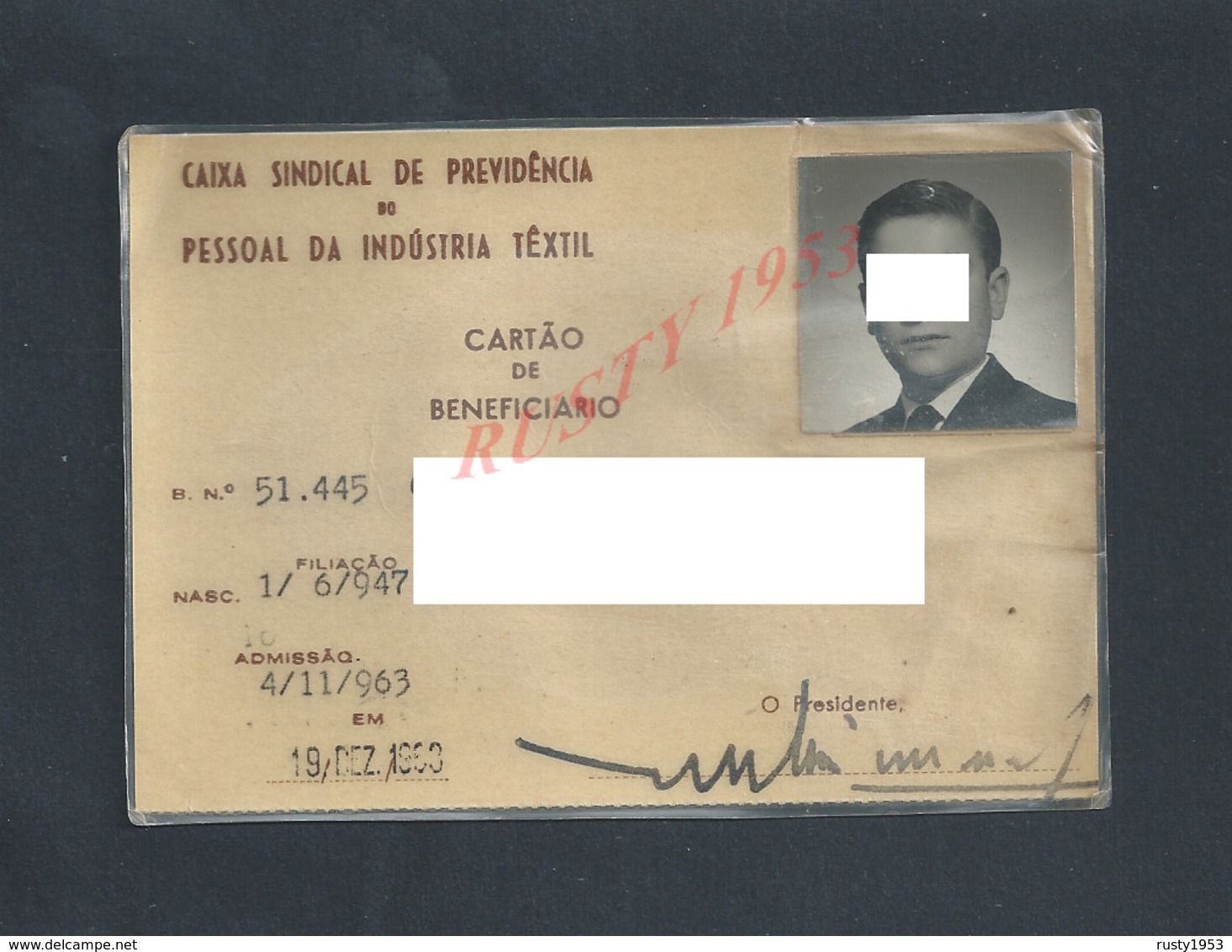 PORTUGAL CARTE INDUSTRIA TÊXTIL 1947 : - Autres & Non Classés