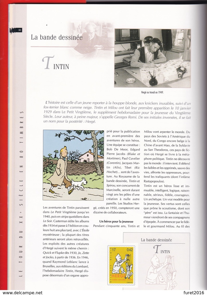 LE TOUR DU XX SIECLE EN 80 TIMBRES Reliure Jacquette Papier Glacé 178 Pages - Handboeken