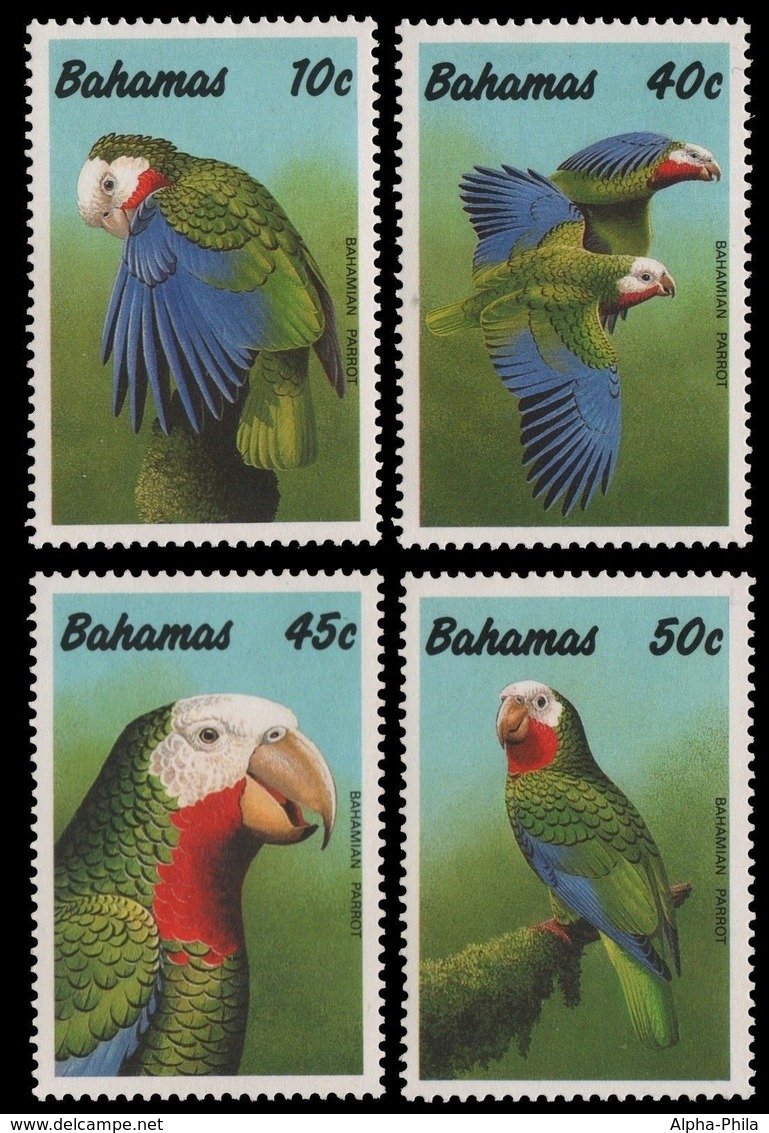 Bahamas 1990 - Mi-Nr. 728-731 ** - MNH - Papagei / Parrot - Bahamas (1973-...)