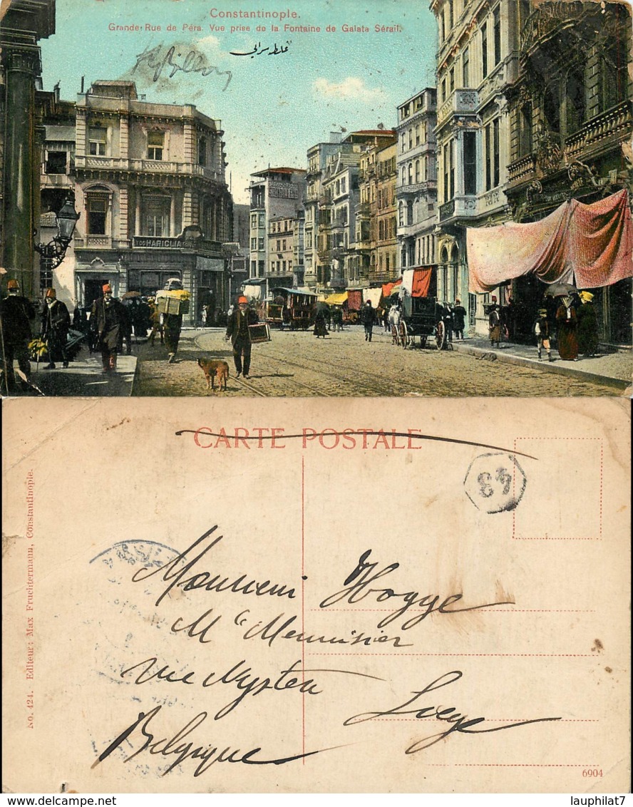 [515333]B/TB//-Turquie  - Constantinople, Grande Rue De Péra, Vue Prise De La Fontaine De Galata Sérail - Turquie