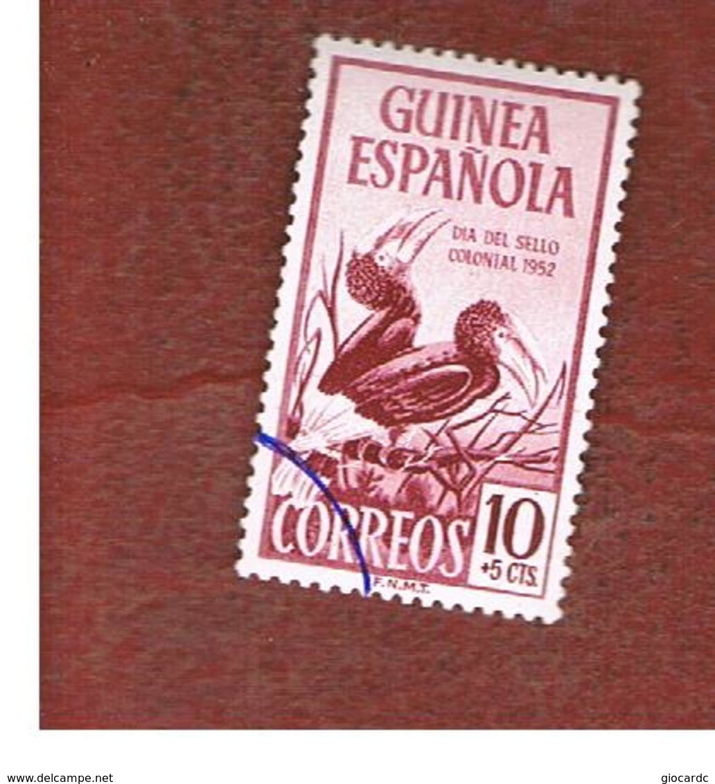 GUINEA SPAGNOLA (SPANISH GUINEA) - SG 372 - 1952  COLONIAL STAMP DAY: BIRDS - USED - Guinea Spagnola