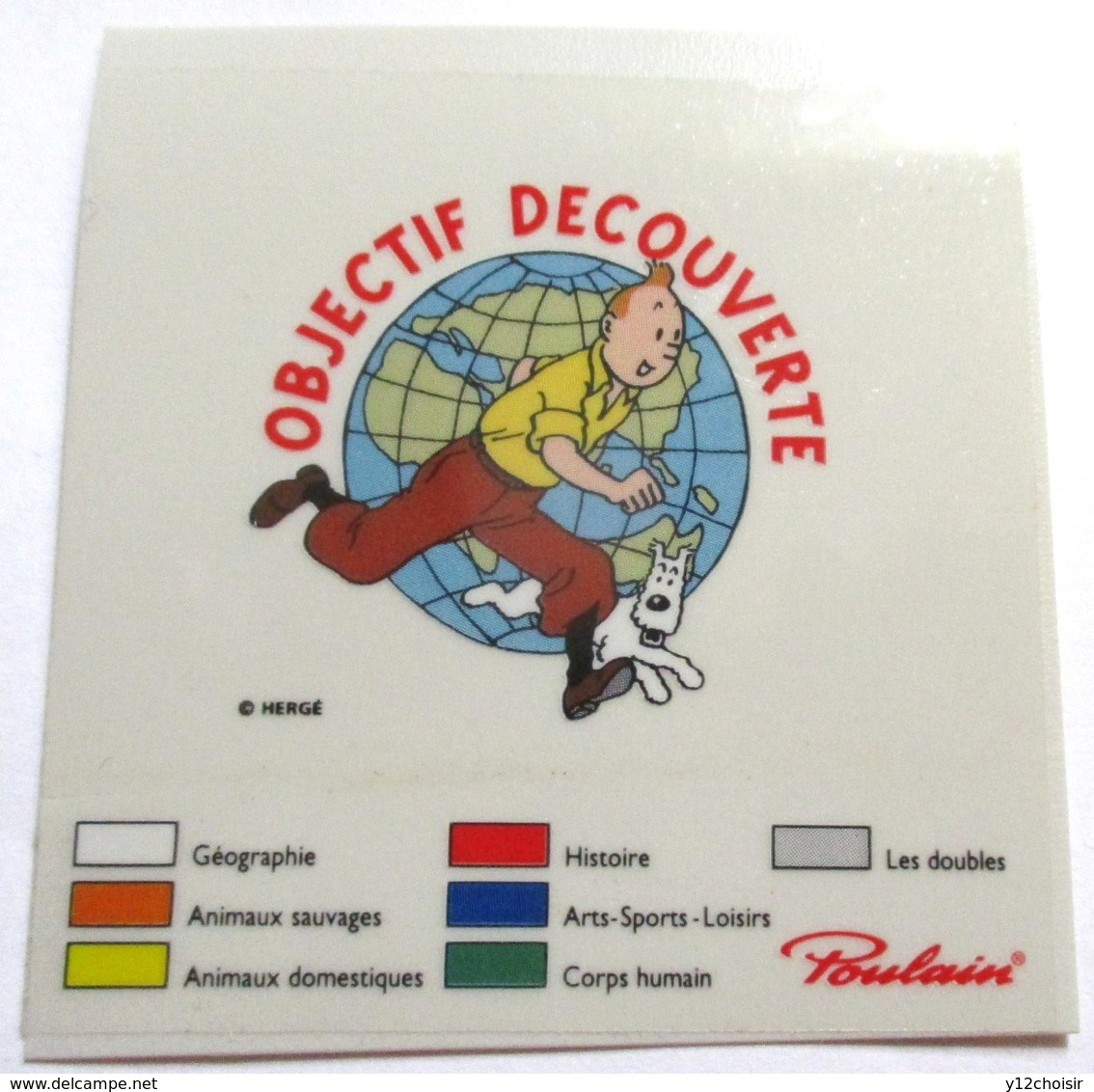 BOITIER COLLECTEUR CONTENANT 74 MINI-FICHES OBJECTIF DECOUVERTE TINTIN MILOU HERGE OFFERT PAR CHOCOLAT POULAIN BLOIS - Autres & Non Classés