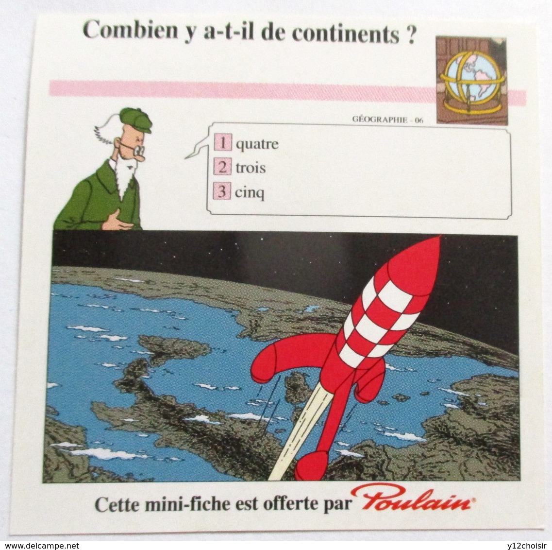 BOITIER COLLECTEUR CONTENANT 74 MINI-FICHES OBJECTIF DECOUVERTE TINTIN MILOU HERGE OFFERT PAR CHOCOLAT POULAIN BLOIS - Autres & Non Classés