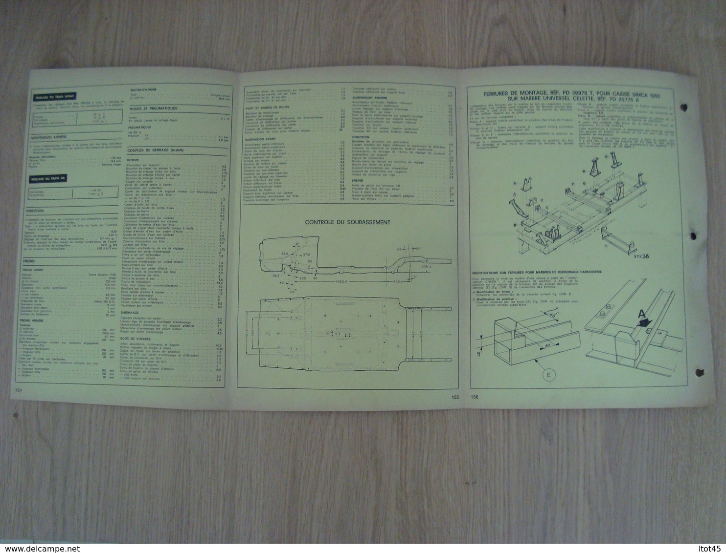 FICHE TECHNIQUE L'EXPERT AUTOMOBILE  SIMCA 1000 SPECIAL (7 CV) CHRYSLER - Automobil