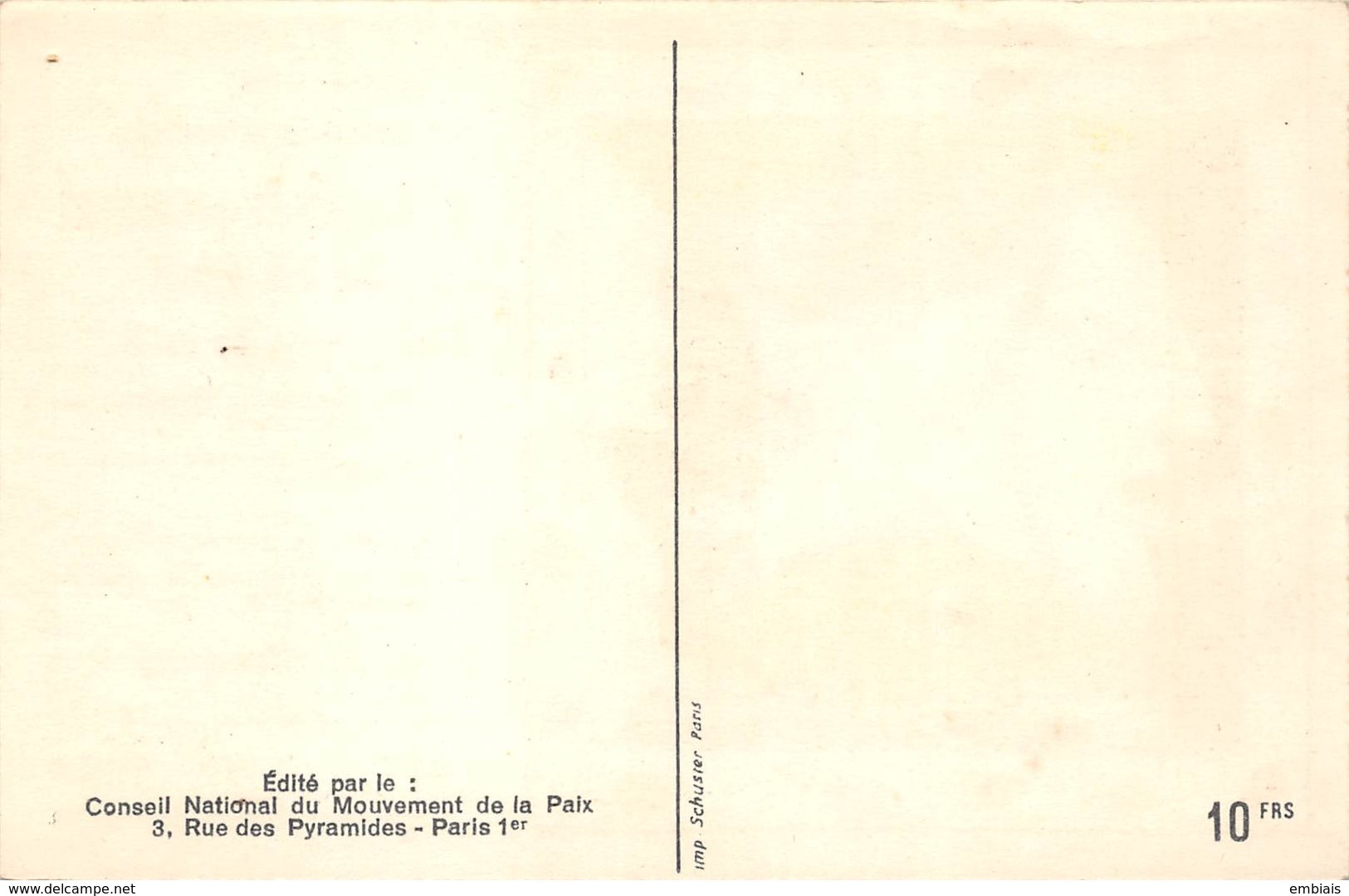 PICASSO - J'approuve La Convocation Du 3e CONGRES MONDIAL DE LA PAIX Parce Que Je Suis..... - Picasso