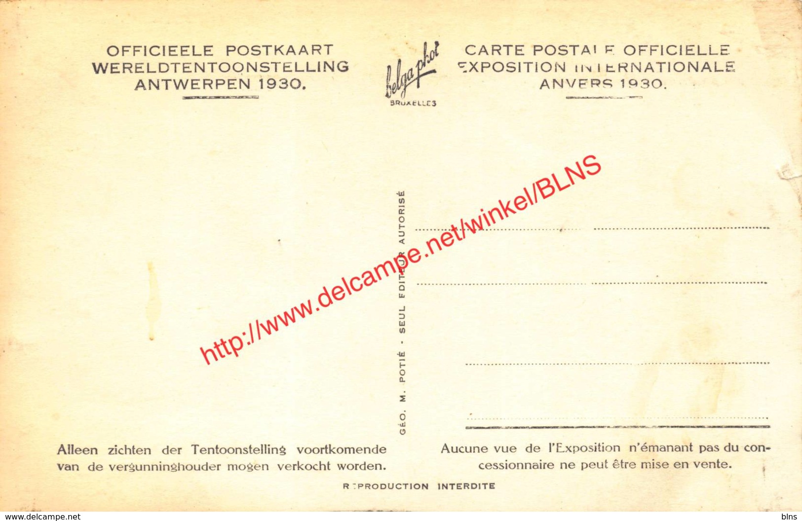 Pavillon Italien - Wereldtentoonstelling Antwerpen 1930 - Antwerpen - Antwerpen