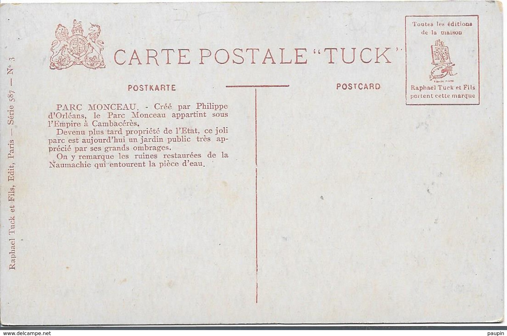 PARIS -   Lot De 6 Cartes " Oilette" - Raphaël. TUCK - Other & Unclassified