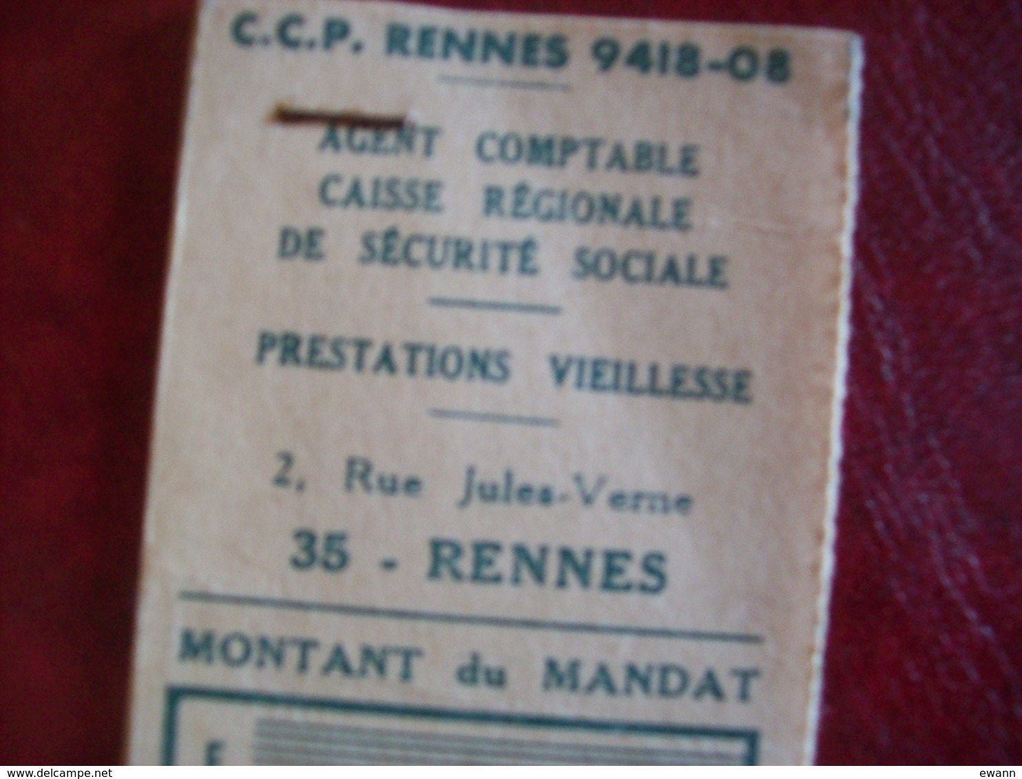 4 Récépissés Mandats CCP - Prestations Vieillesse 1967 - Chèques & Chèques De Voyage