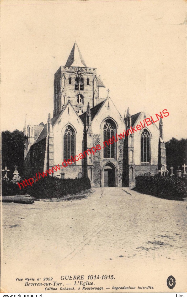 L'Eglise - Guerre 1914-1915 - Beveren-Roeselare - Roeselare