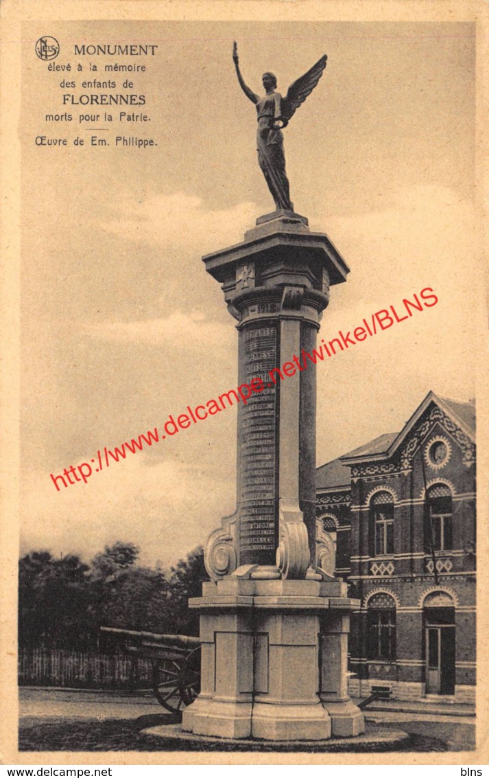 Monument élevé à La Mémoire Des Enfants De Florennes Morts Pour La Patrie - Florennes - Florennes