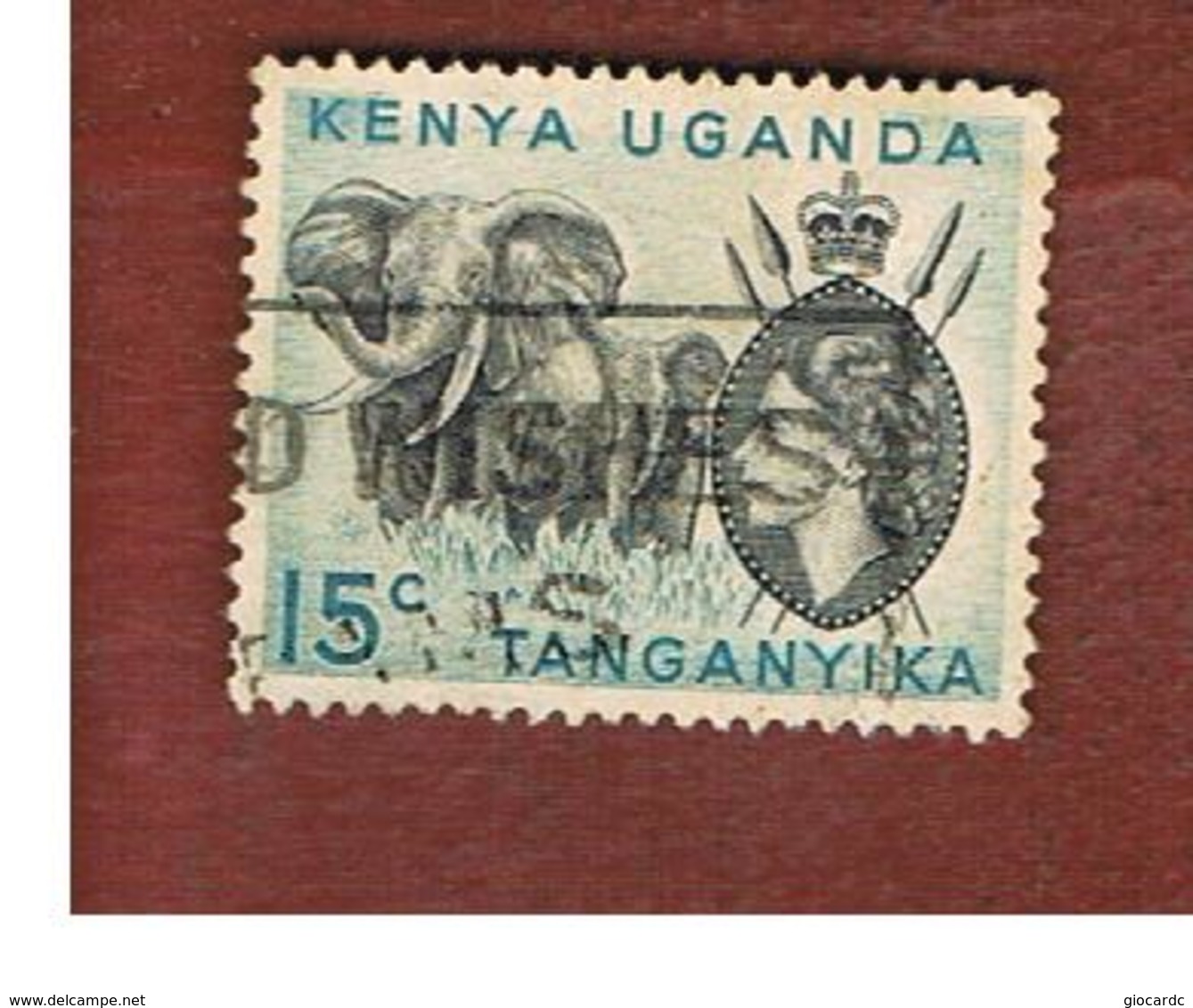 KENYA, UGANDA & TANGANYIKA  - SG 169 -  1958 ANIMALS: AFRICAN ELEPHANT   -USED° - Kenya, Uganda & Tanganyika