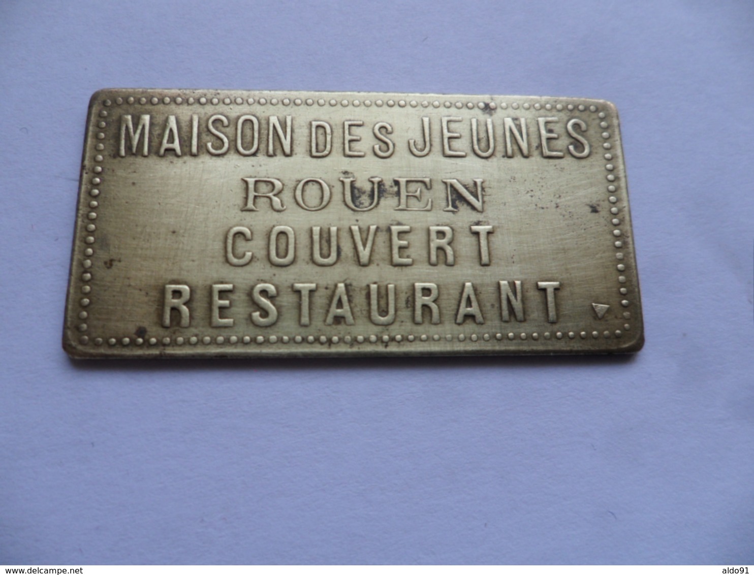 (Seine Maritime - 76 -Monnaie De Nécessité - Alimentation) - Jeton " ROUEN - MAISON DES JEUNES - COUVERT - RESTAURANT " - Monétaires / De Nécessité