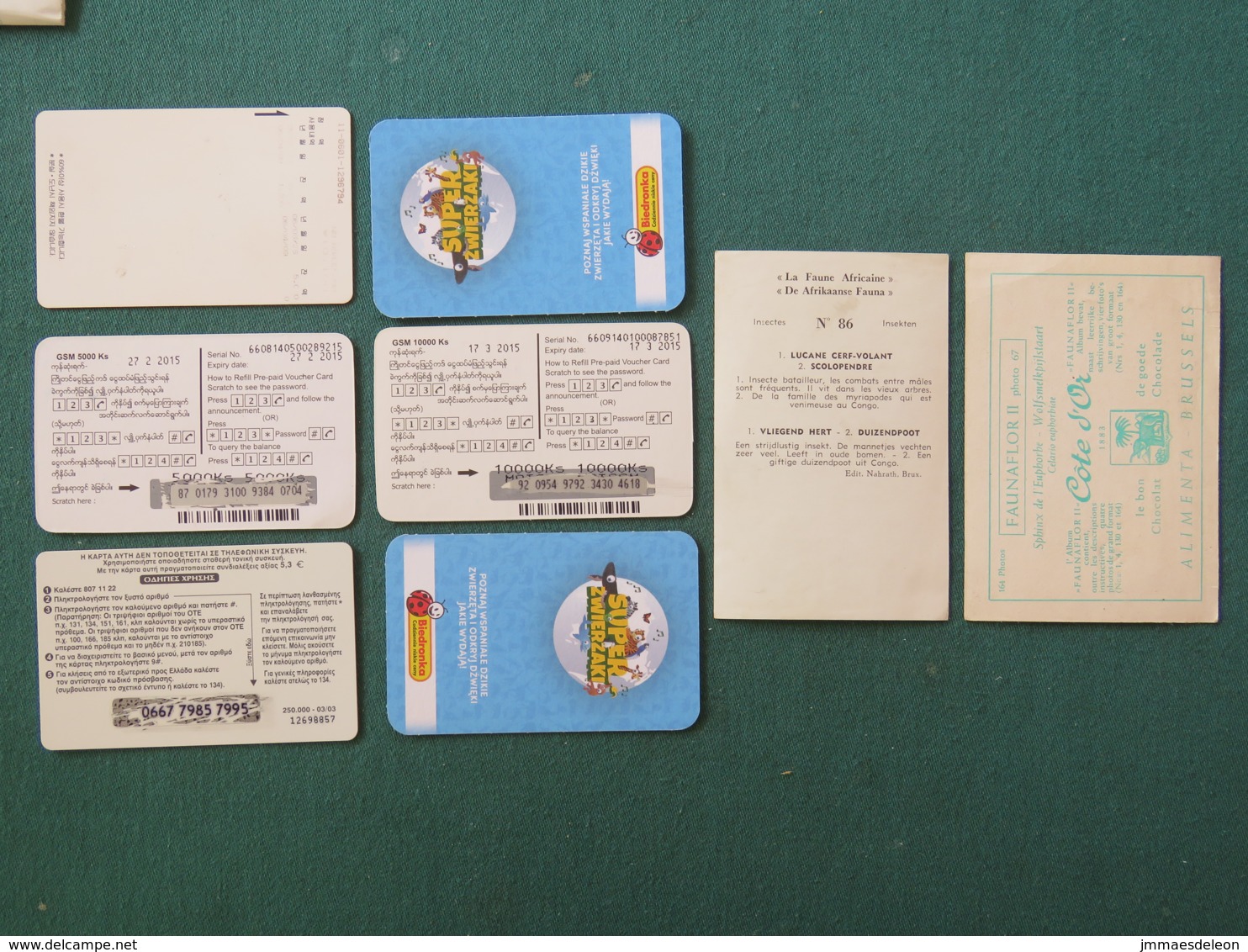 Insects 2000 - 2018 Phone Cards - Highway Cards - Korea Myanmar Greece - Other & Unclassified