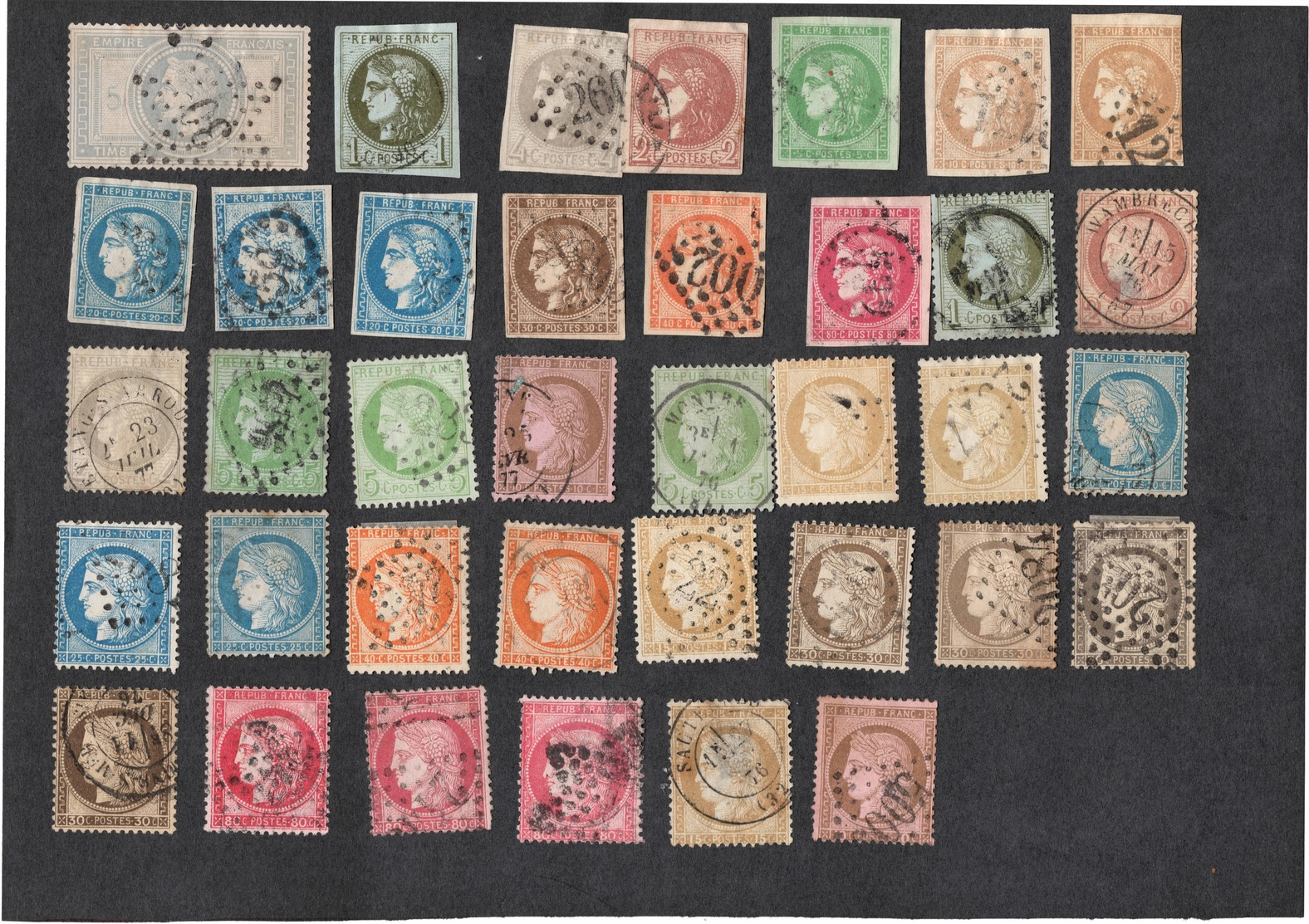 Lot De Timbres Napoleon Et Ceres Interessant Dont 1 10centimes Emission De Bordeaux - 1871-1875 Ceres