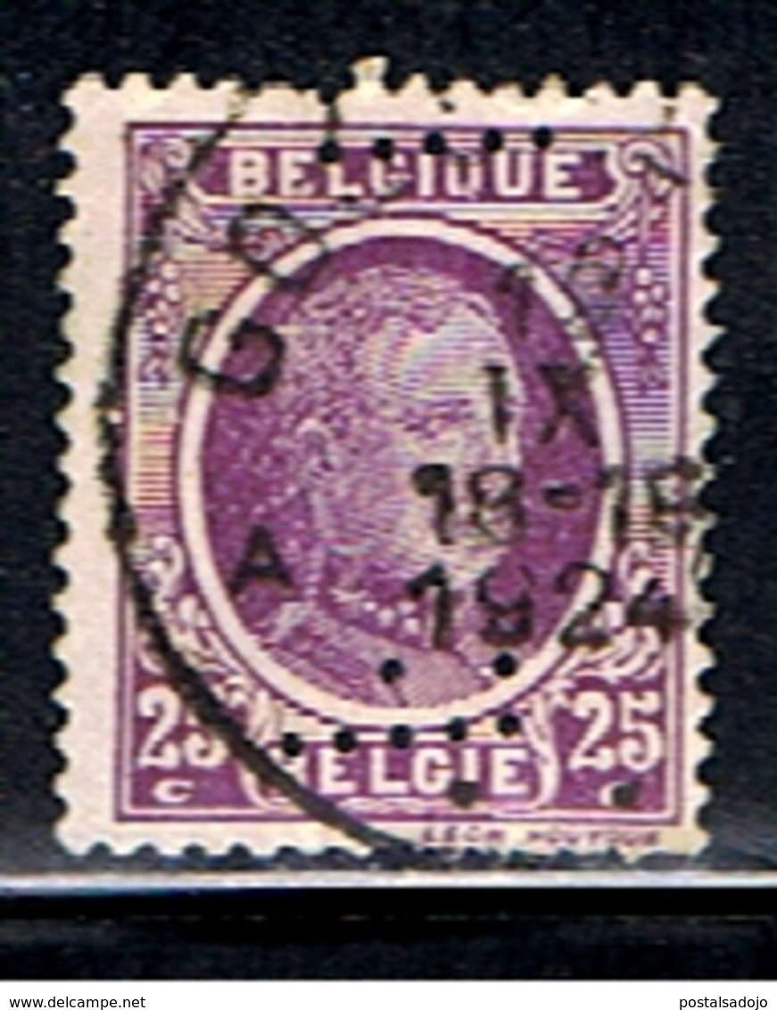 BE 1557 // YVERT 198 (PERFORÉ / PERFIN: F) // 1921-27 - 1909-34