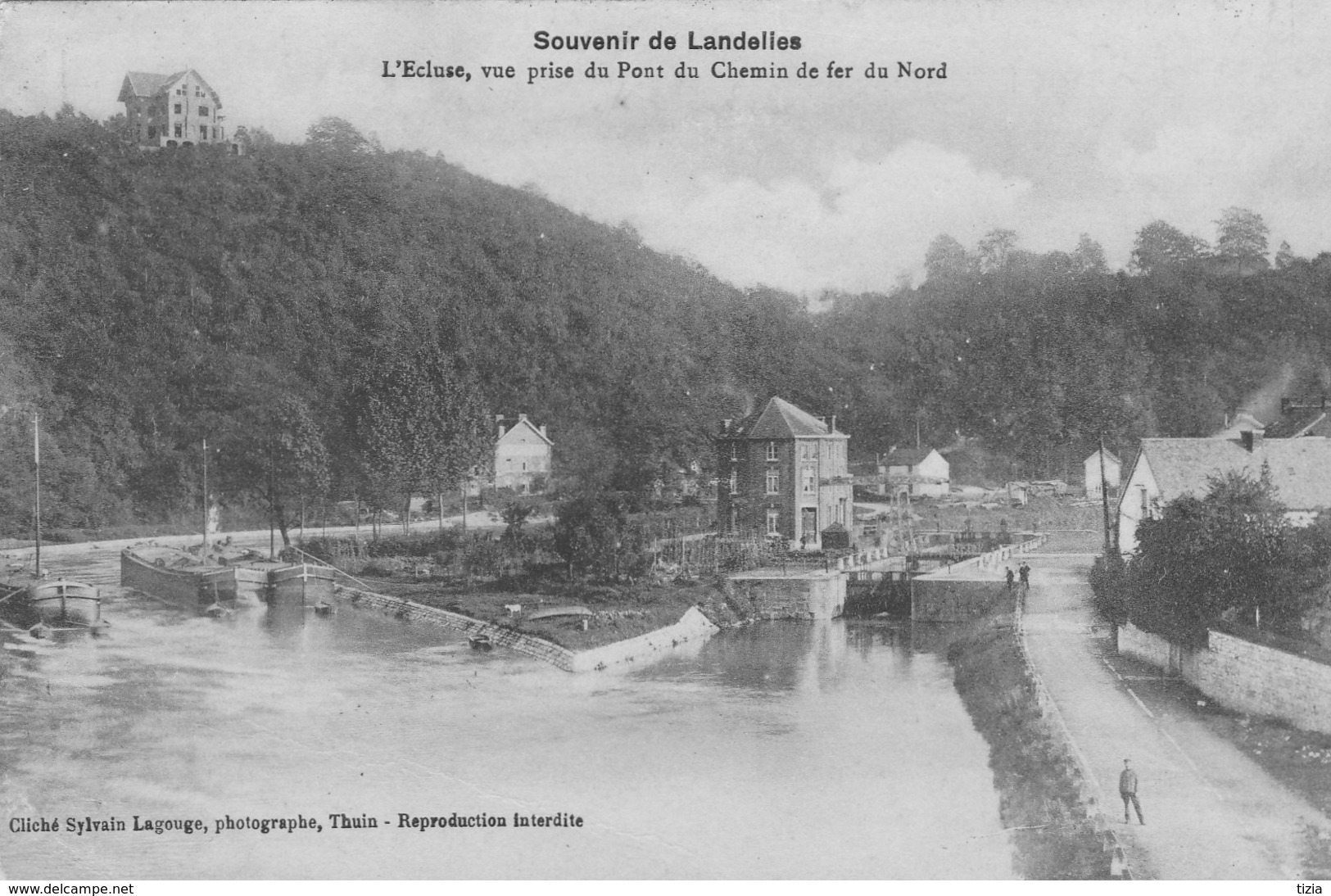 Souvenir De Landelies,vue Prise Du Pont Du Chemin De Fer Du Nord.  Scan - Other & Unclassified