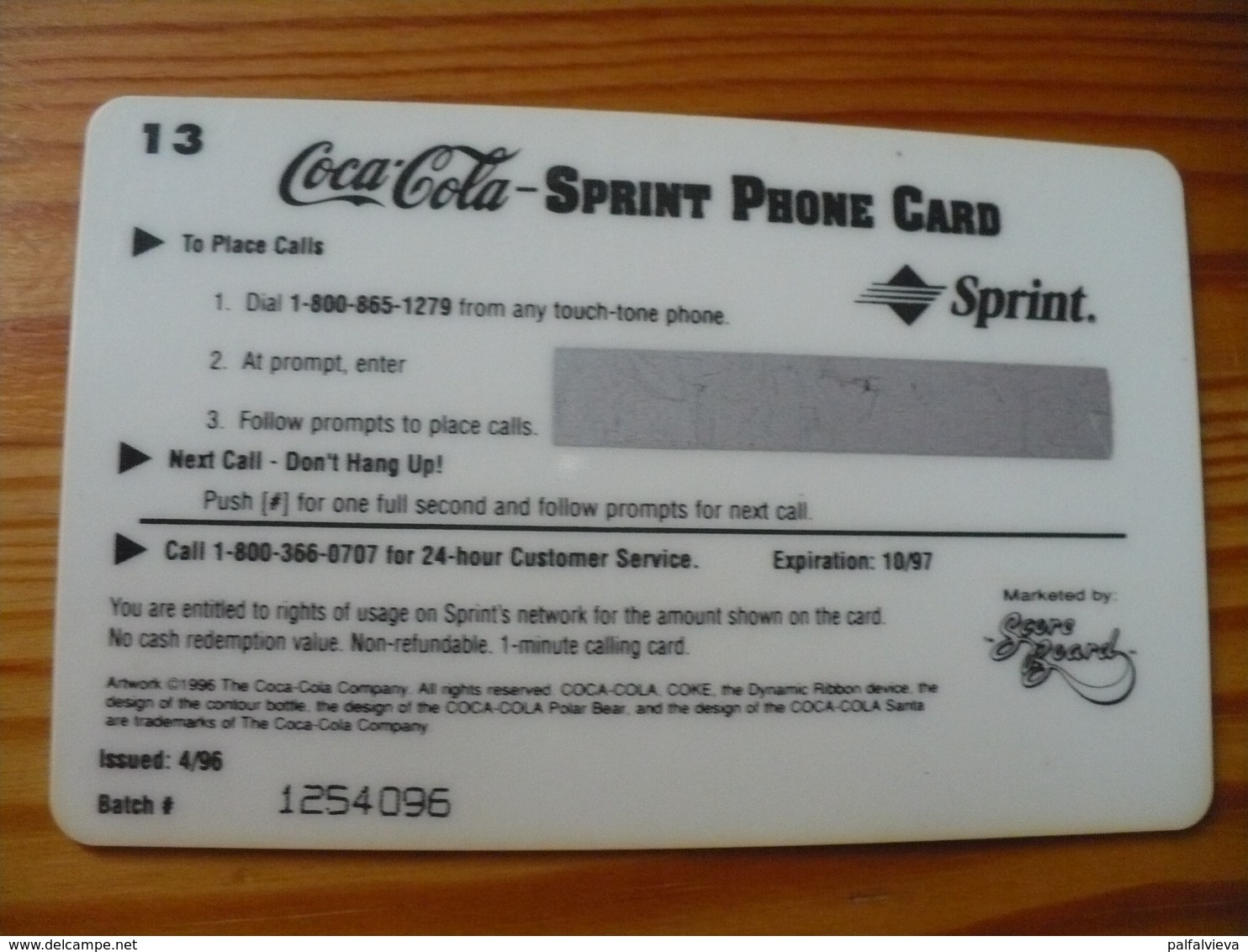 Prepaid Phonecard USA, Sprint - Coca Cola 13. - Sprint