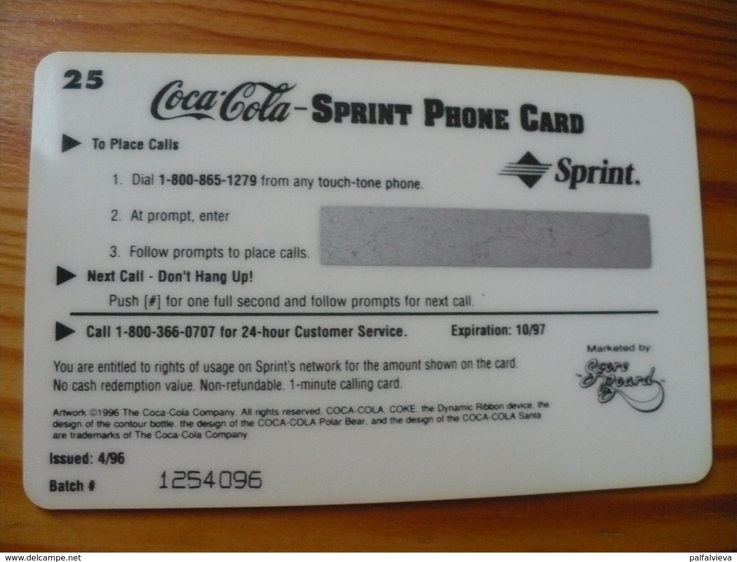 Prepaid Phonecard USA, Sprint - Coca Cola 25. - Sprint
