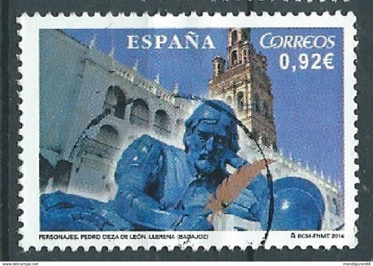 ESPAGNE SPANIEN SPAIN ESPAÑA 2014 PEDRO CIEZA DE LEÓN USED ED 4851 MI 4850 YT 4555 SC 3952 SG 4828 - Usados