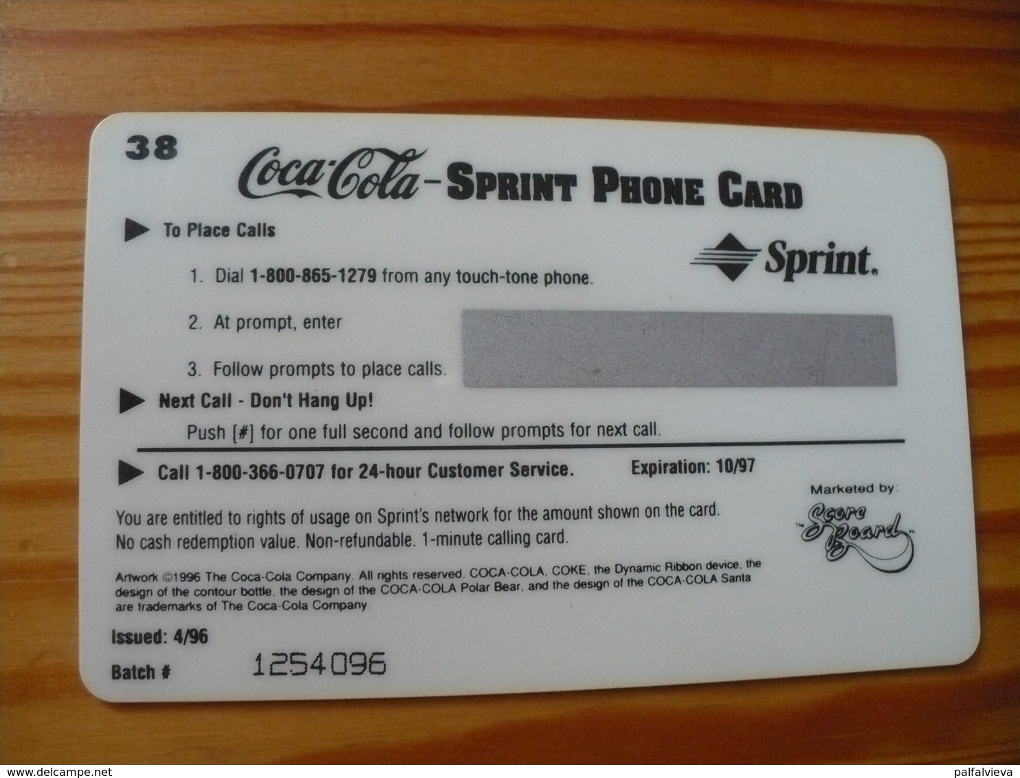 Prepaid Phonecard USA, Sprint - Coca Cola 38. - Sprint