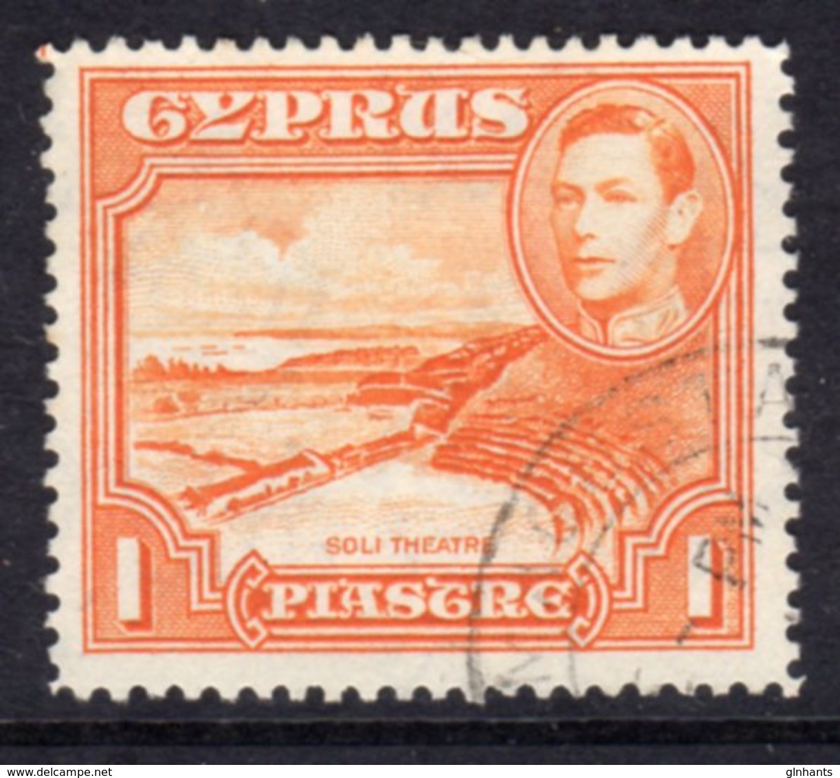 CYPRUS - 1938-1951 1938 ONE PIASTRE KGVI FINE USED SG 154 REF A31 - Cyprus (...-1960)