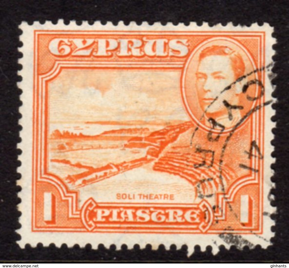 CYPRUS - 1938-1951 1938 ONE PIASTRE KGVI FINE USED SG 154 REF B3 - Cyprus (...-1960)
