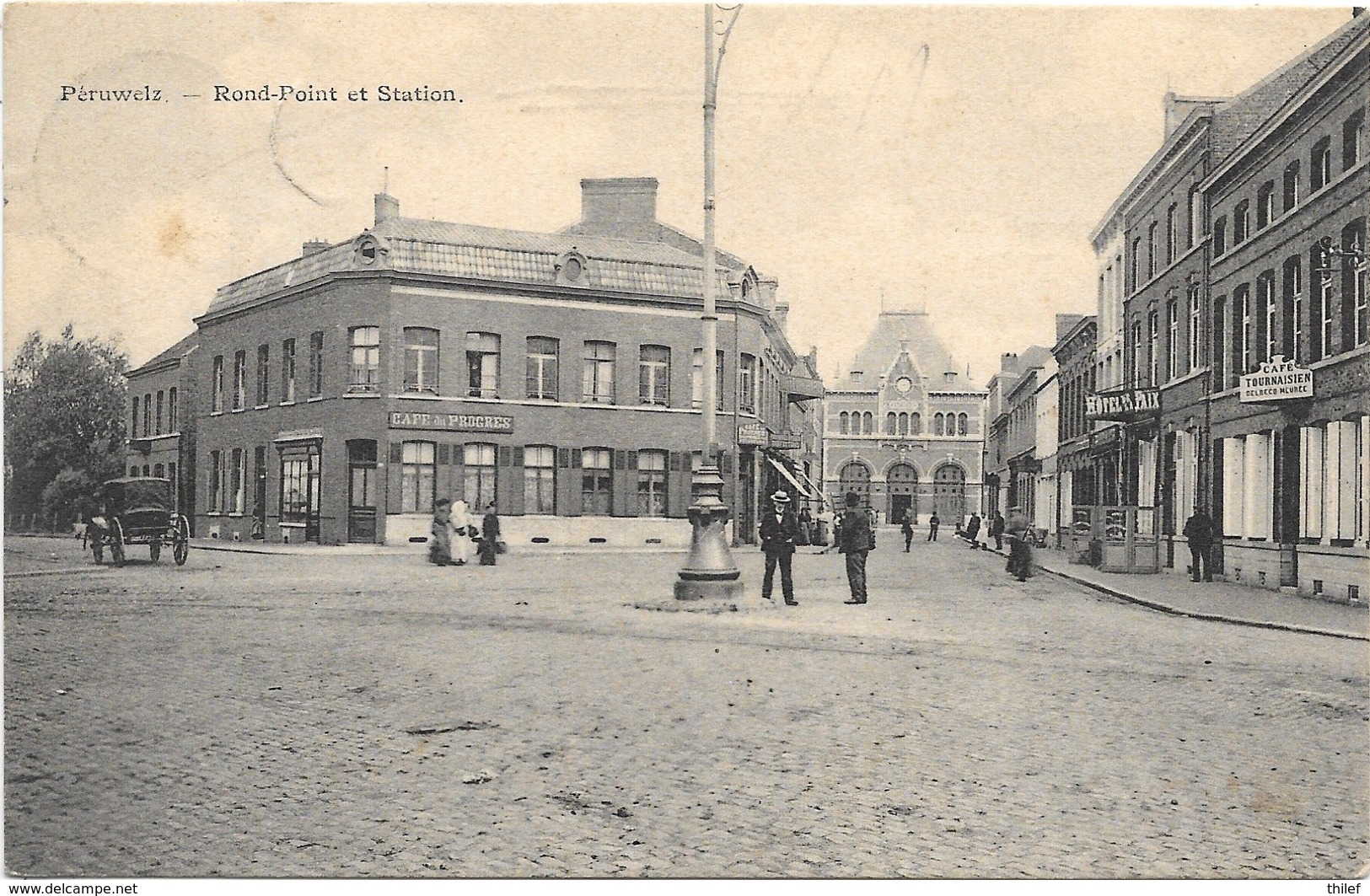 Péruwelz NA16: Rond-Point Et Station 1908 - Péruwelz