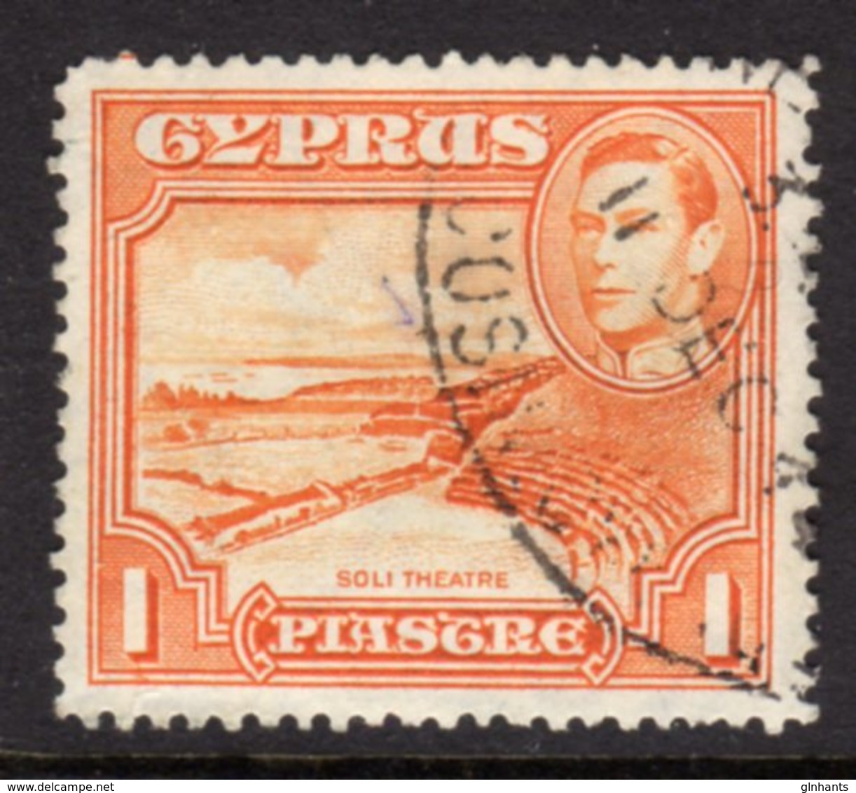 CYPRUS - 1938-1951 1938 ONE PIASTRE KGVI FINE USED SG 154 REF B6 - Cyprus (...-1960)