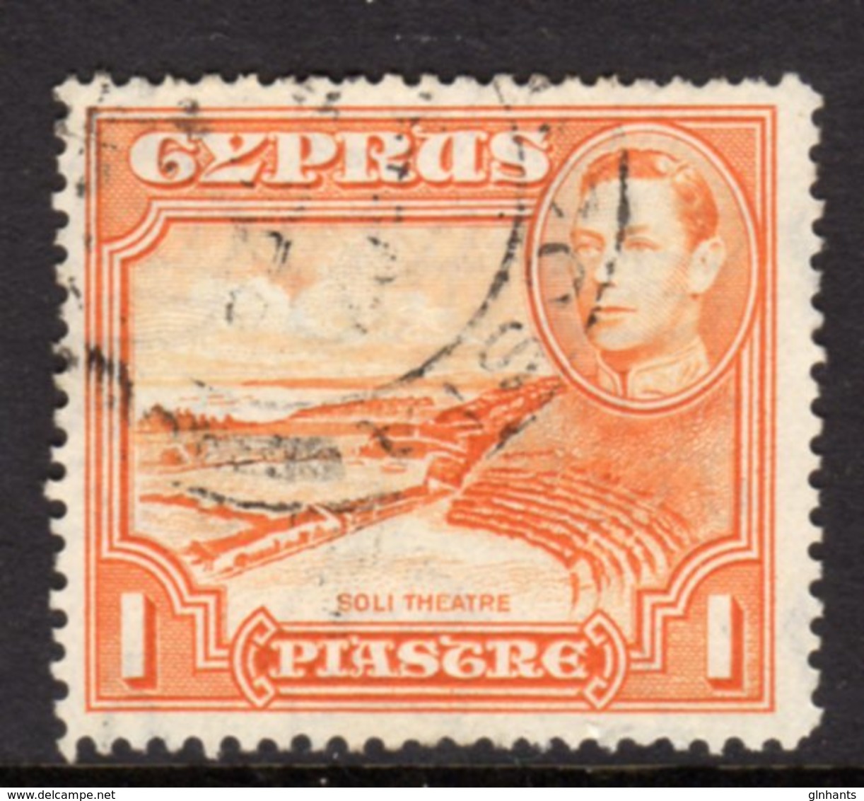 CYPRUS - 1938-1951 1938 ONE PIASTRE KGVI FINE USED SG 154 REF B7 - Cyprus (...-1960)