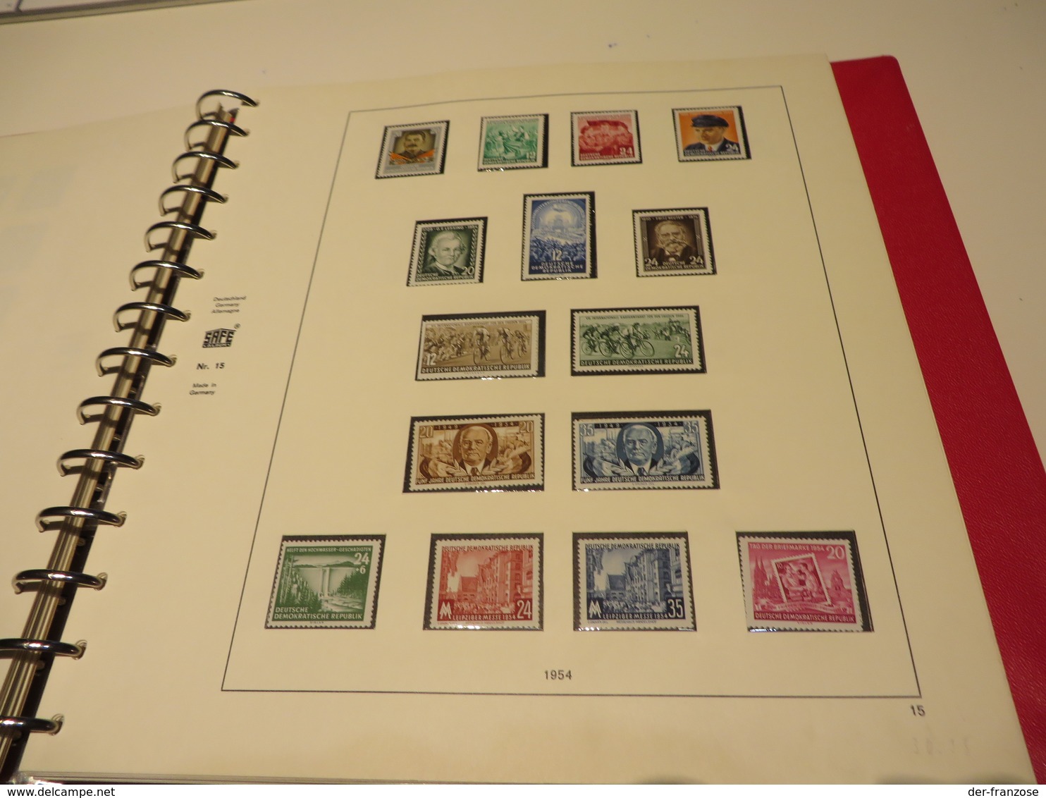 DEUTSCHLAND - D D R  1949 bis 1962  SAFE - FALZLOS - VORDRUCK  mit ein Posten   ** /  MARKEN  im  RINGBINDER