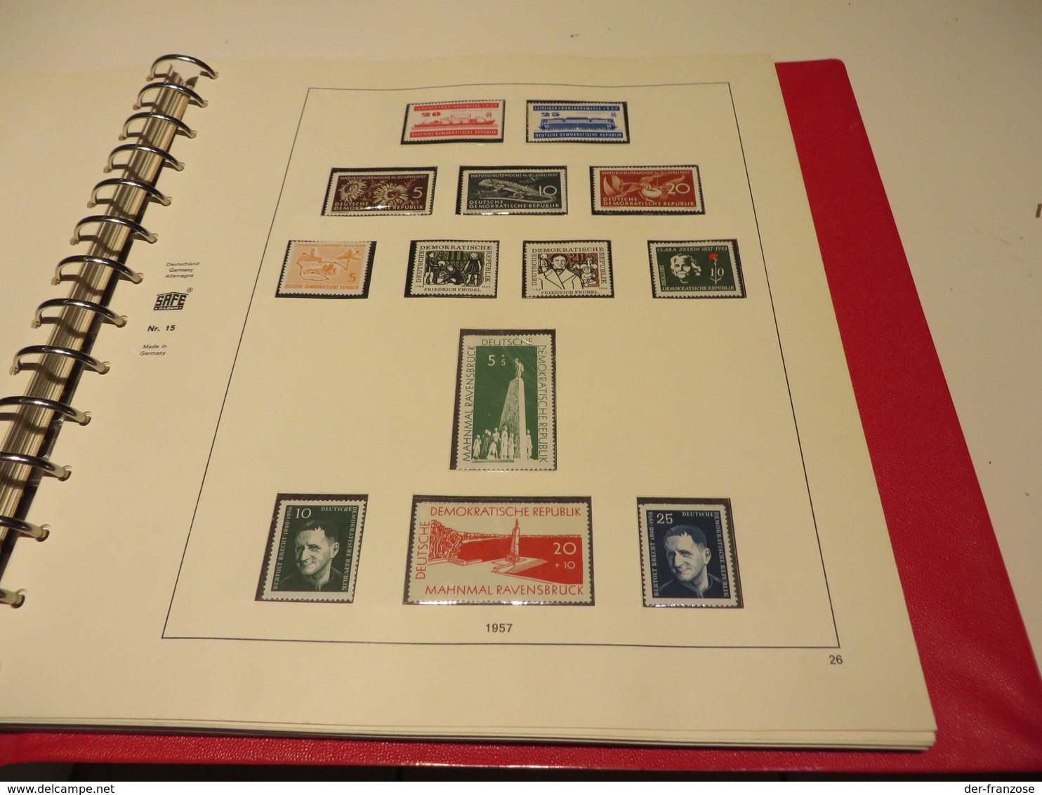 DEUTSCHLAND - D D R  1949 bis 1962  SAFE - FALZLOS - VORDRUCK  mit ein Posten   ** /  MARKEN  im  RINGBINDER